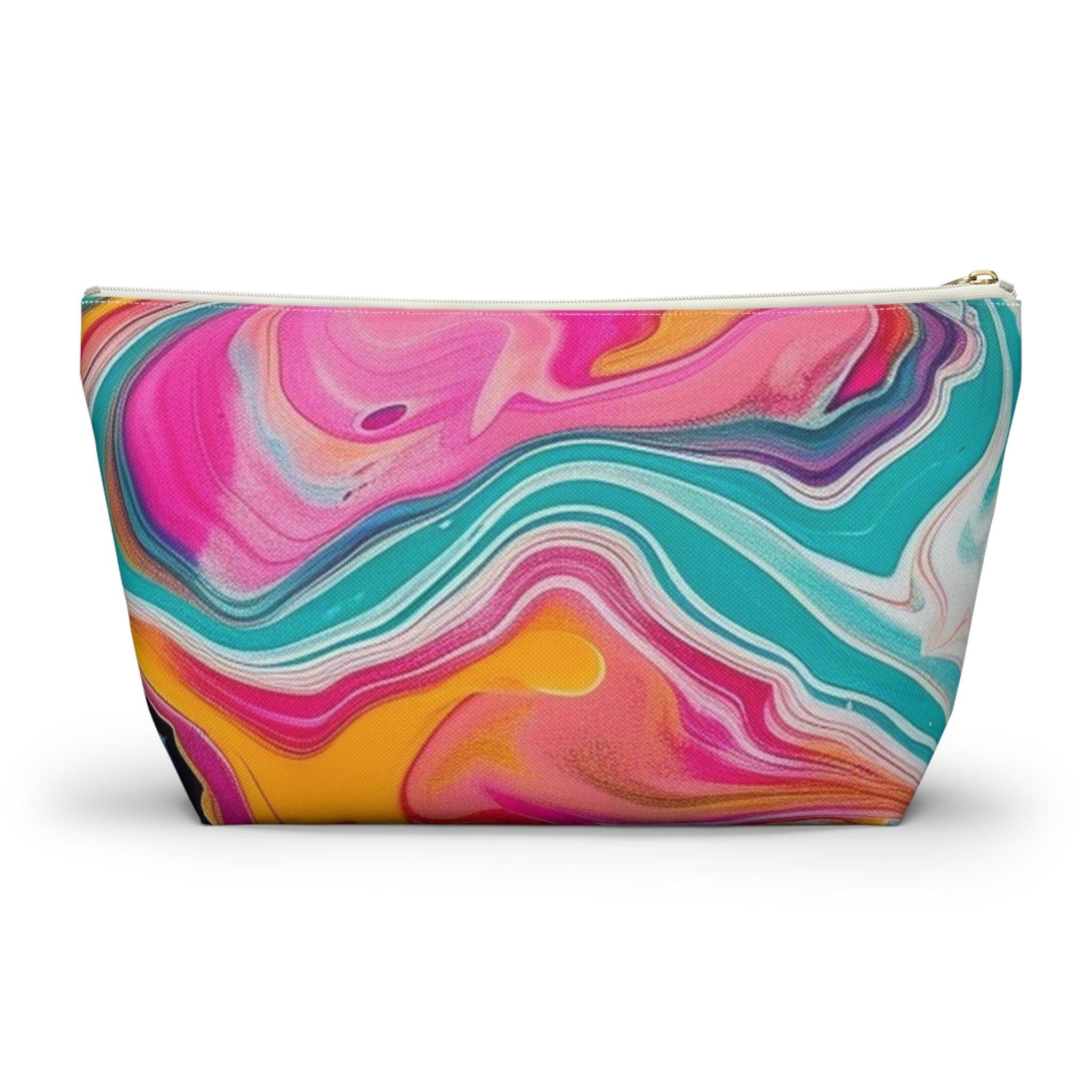 Printify Colorful Abstract Swirl Cosmetic Bag 2025