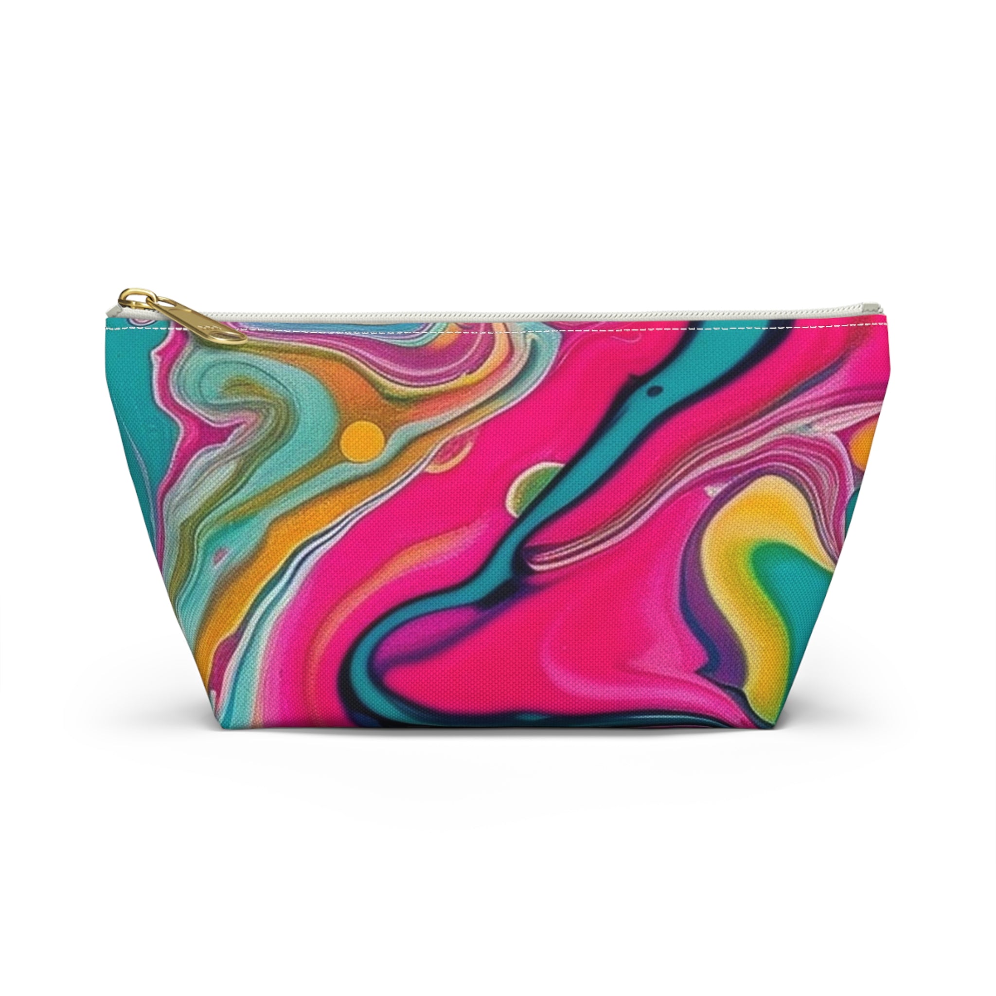 Printify Colorful Abstract Swirl Cosmetic Bag 2025