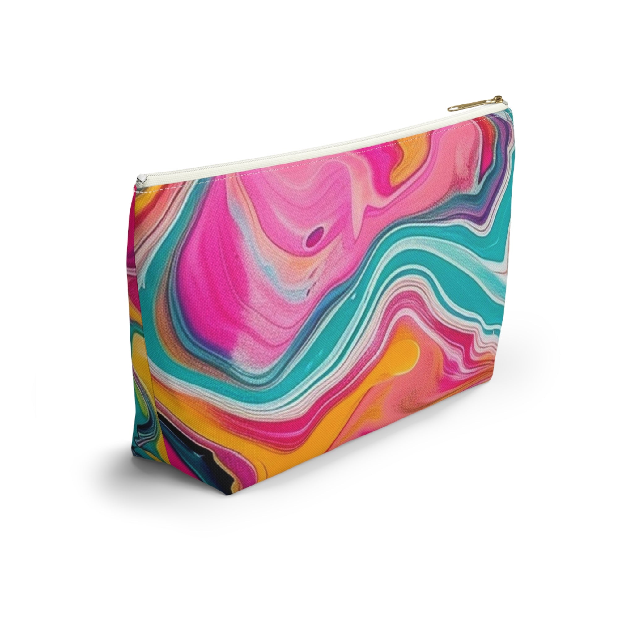 Printify Colorful Abstract Swirl Cosmetic Bag 2025