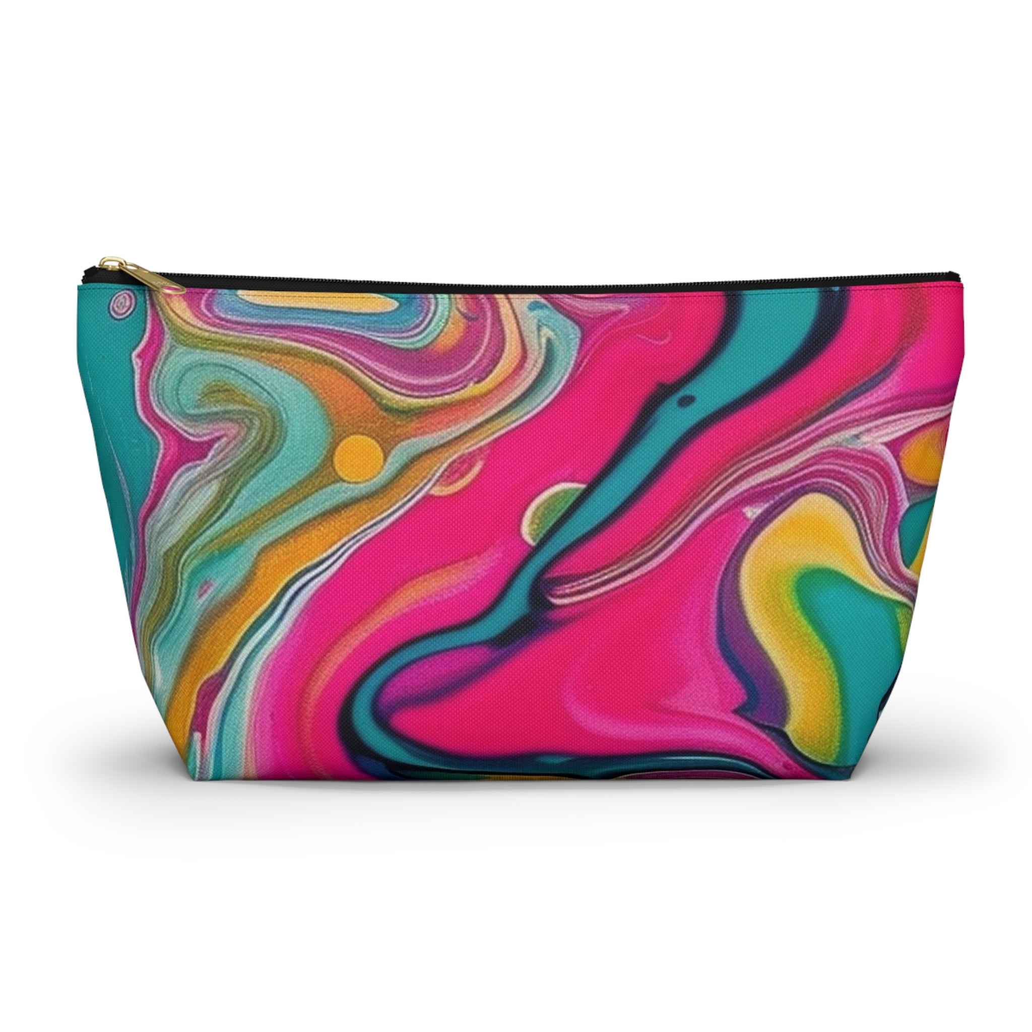 Printify Colorful Abstract Swirl Cosmetic Bag 2025
