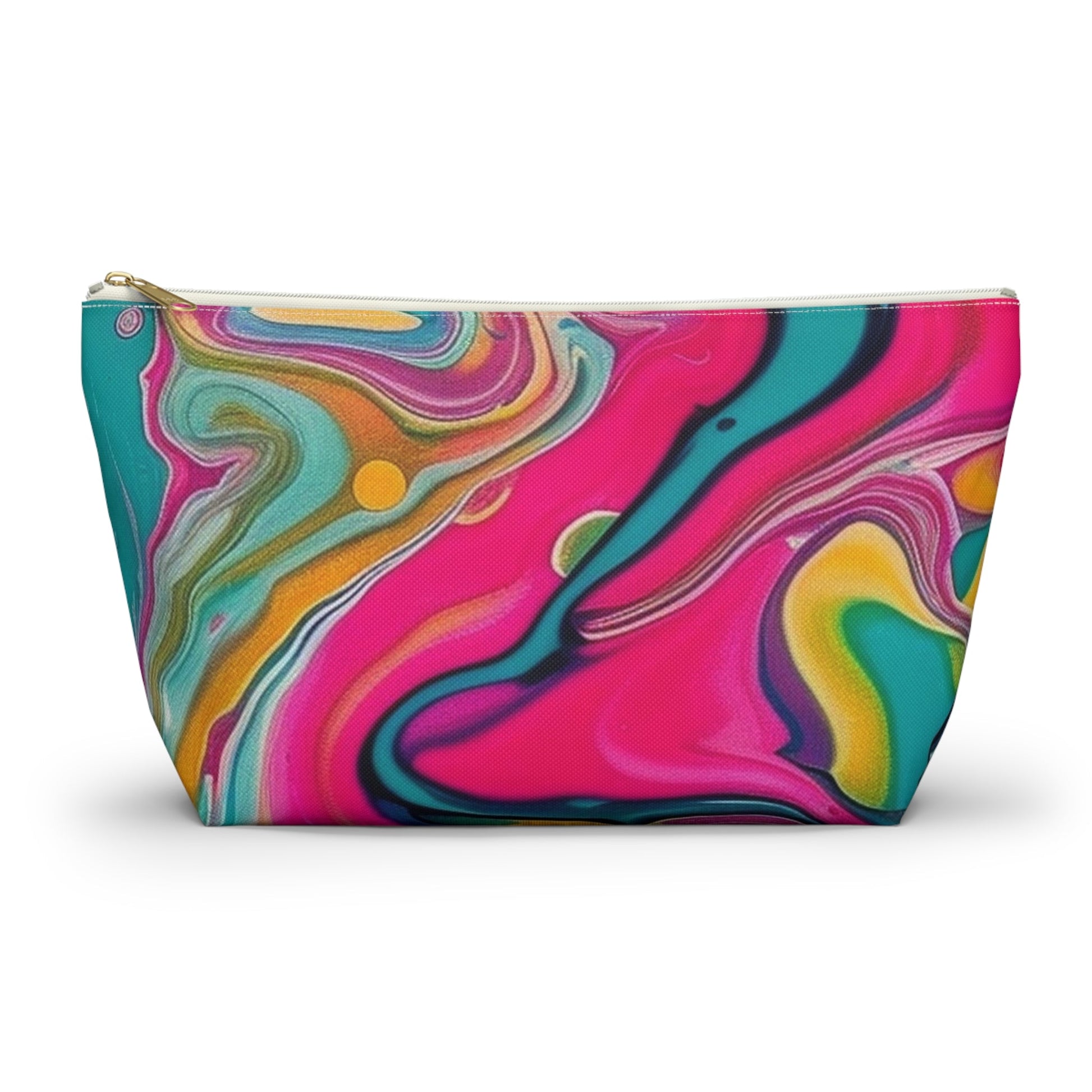 Printify Colorful Abstract Swirl Cosmetic Bag 2025