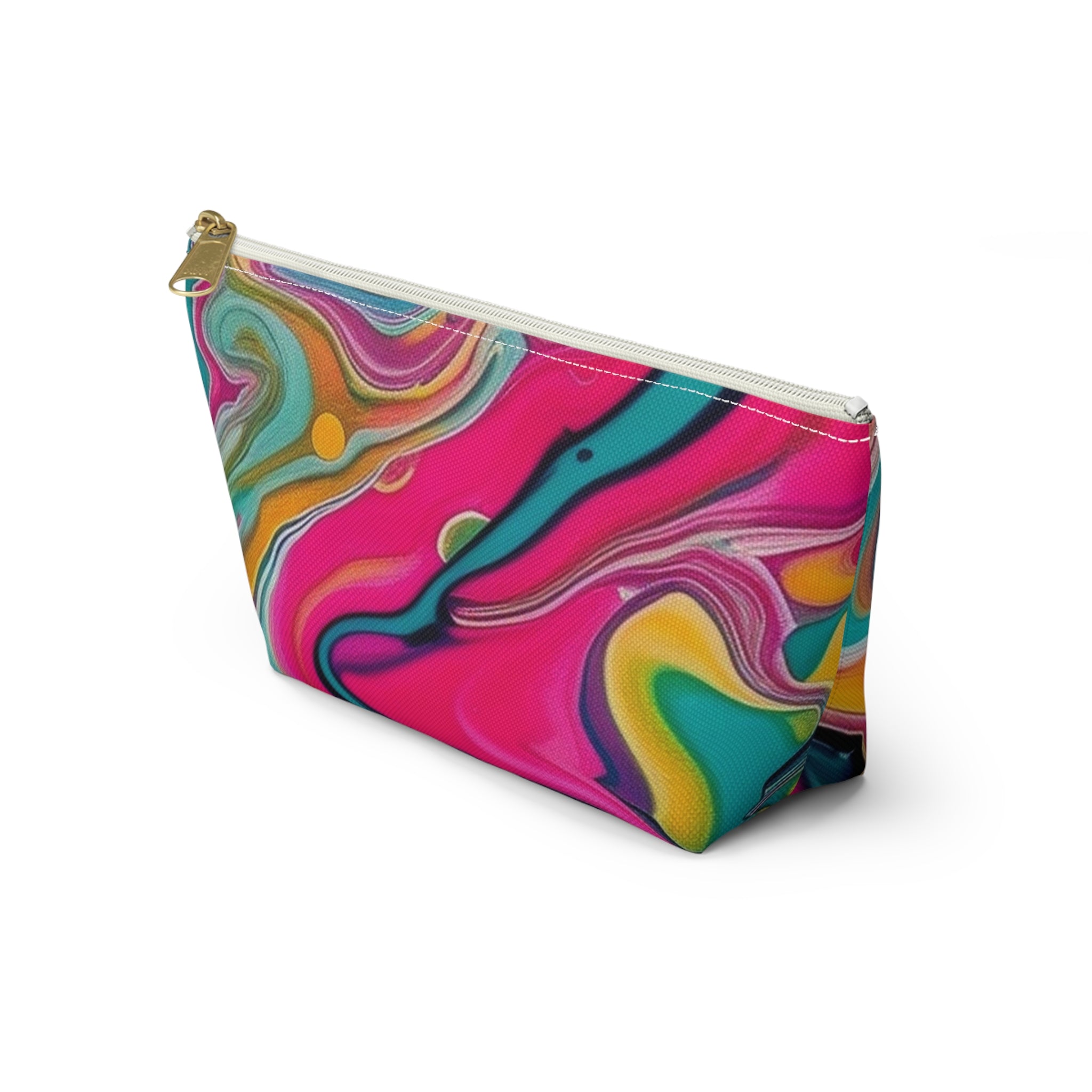 Printify Colorful Abstract Swirl Cosmetic Bag 2025
