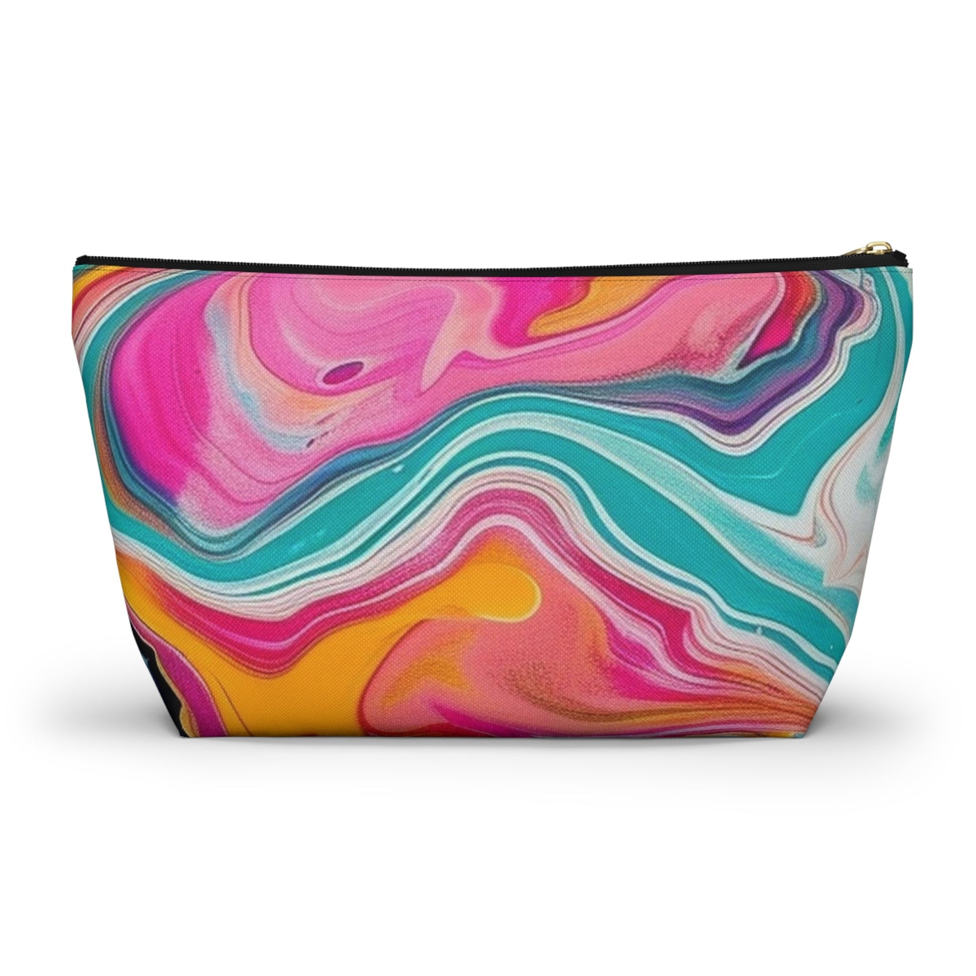 Printify Colorful Abstract Swirl Cosmetic Bag 2025