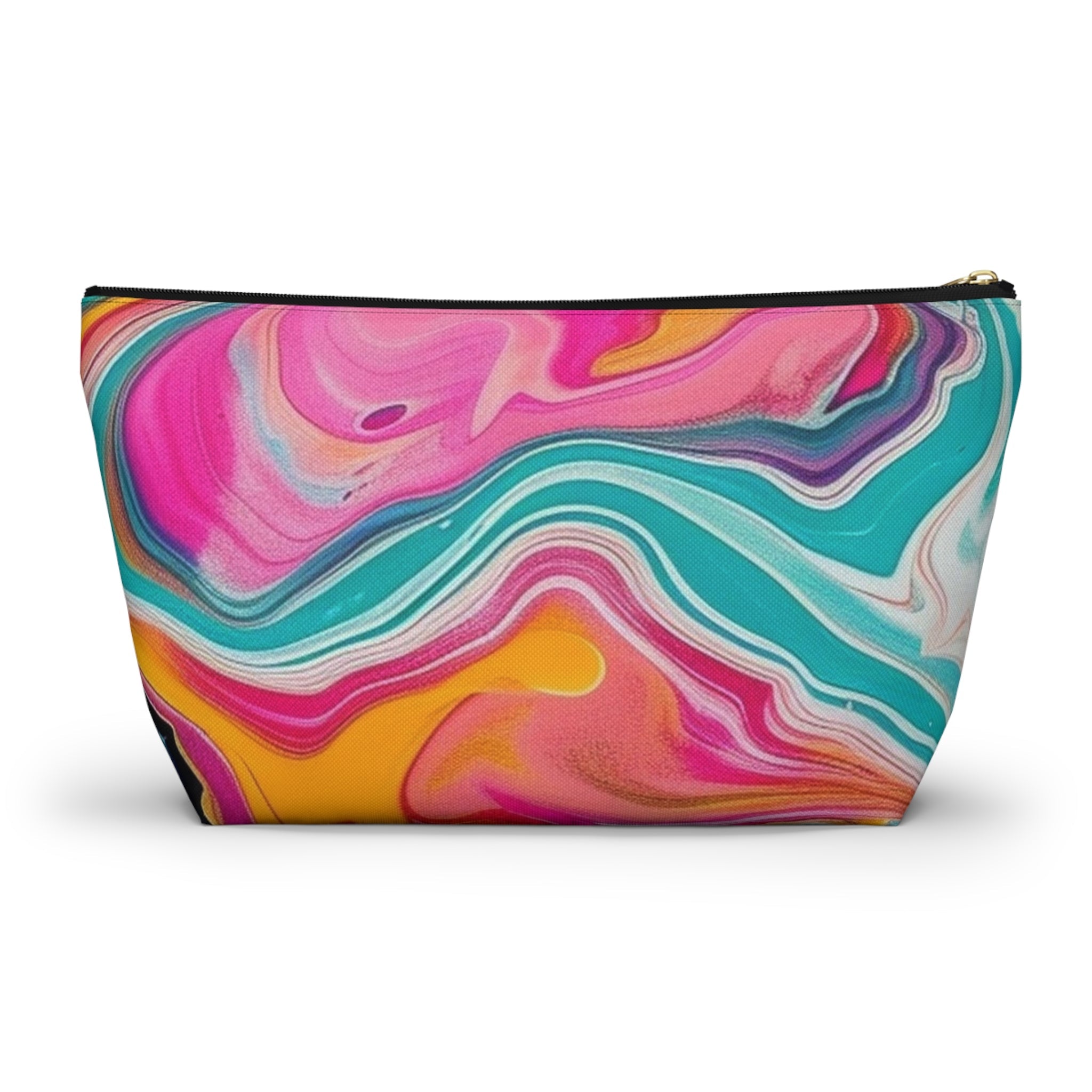 Printify Colorful Abstract Swirl Cosmetic Bag 2025