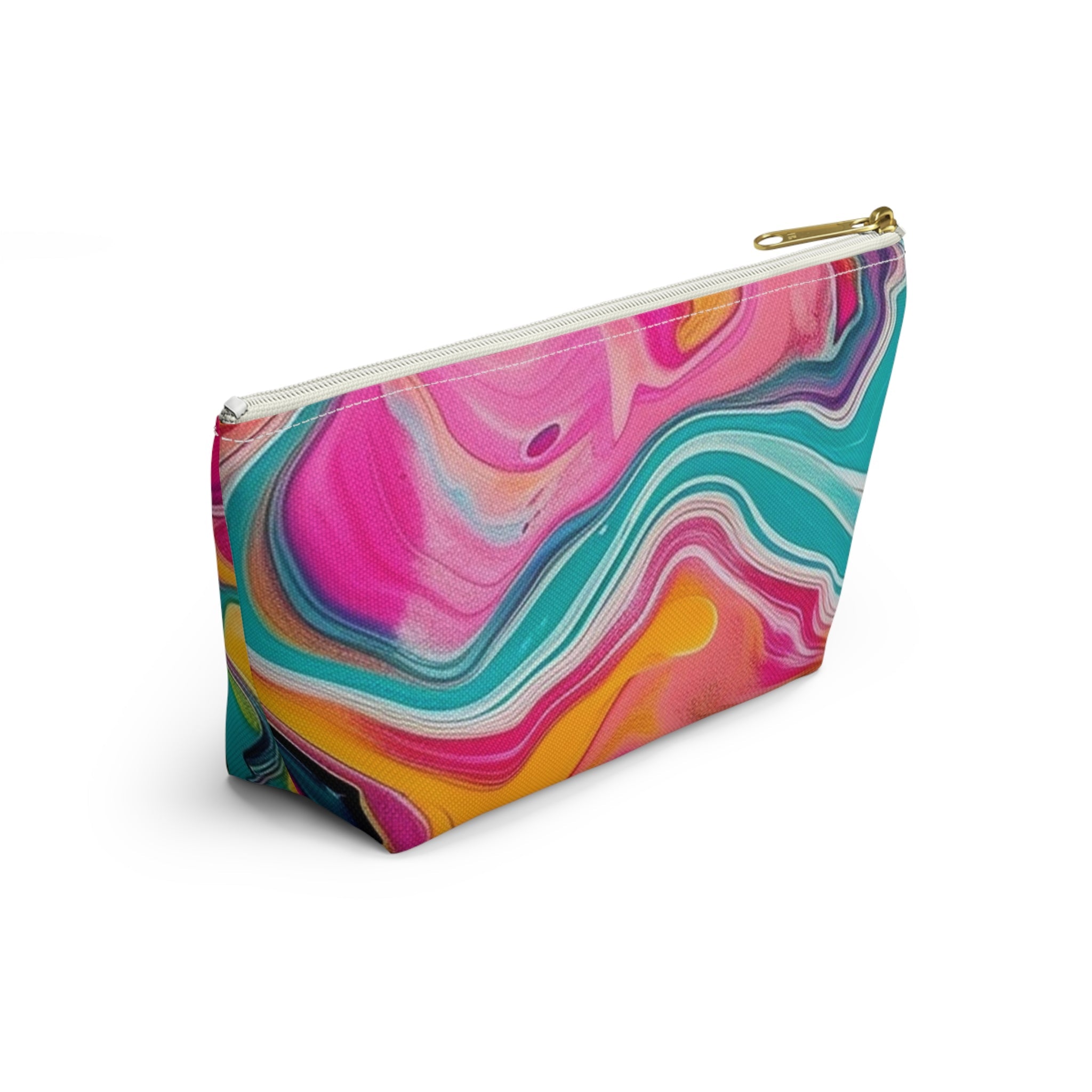 Printify Colorful Abstract Swirl Cosmetic Bag 2025