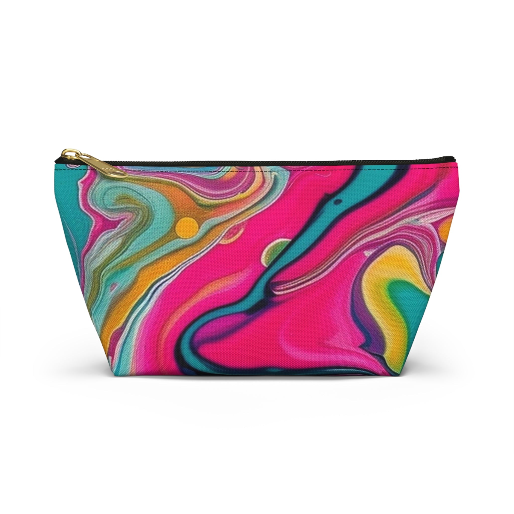 Printify Colorful Abstract Swirl Cosmetic Bag 2025