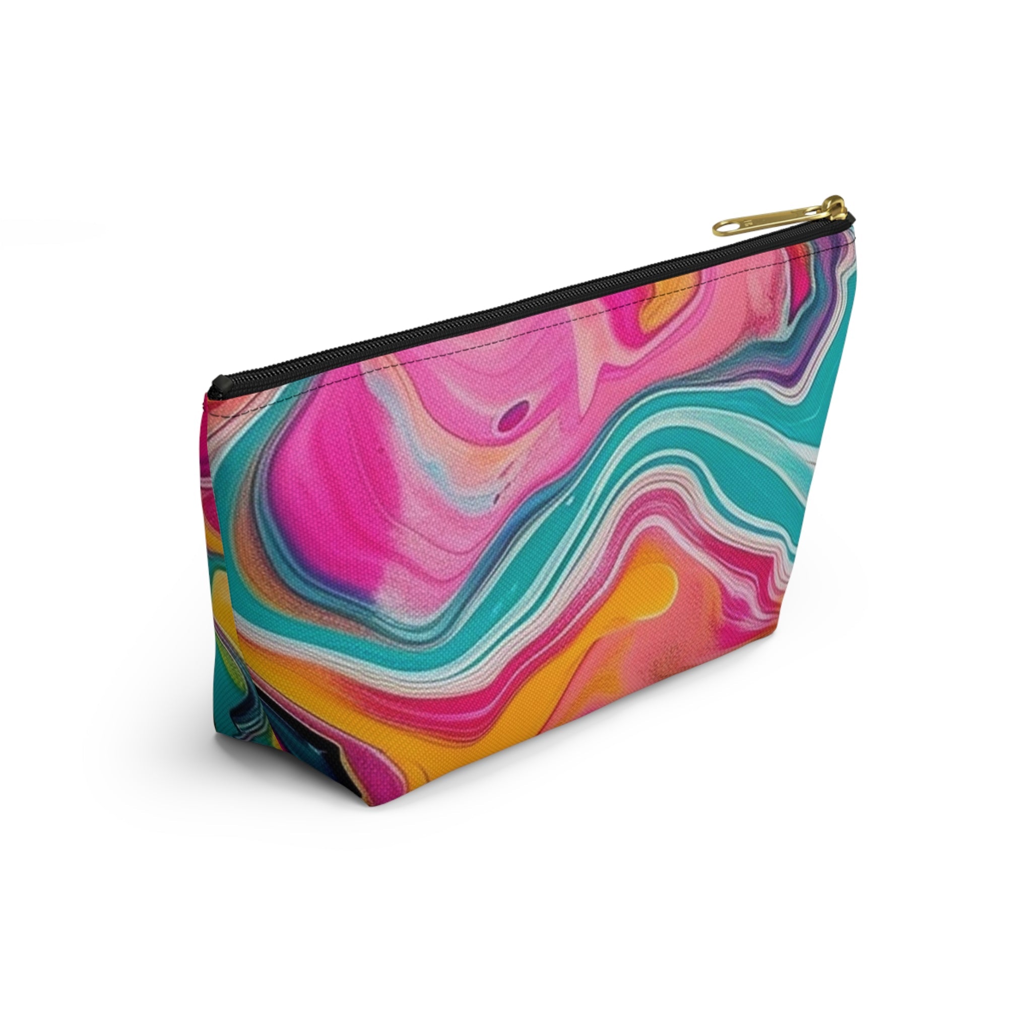 Printify Colorful Abstract Swirl Cosmetic Bag 2025