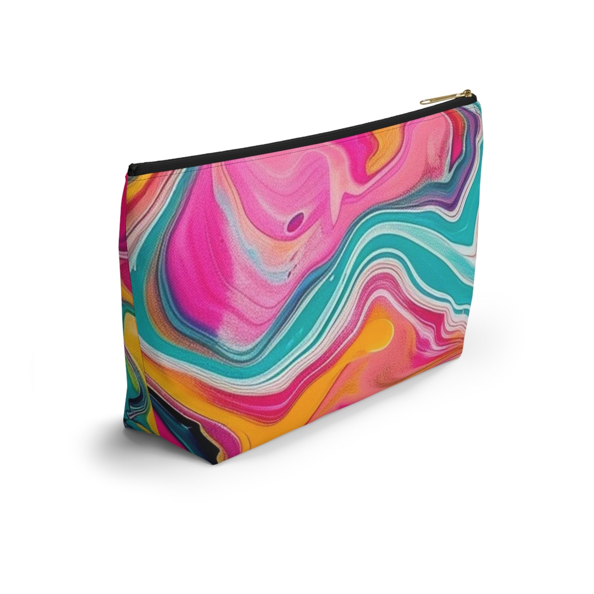 Printify Colorful Abstract Swirl Cosmetic Bag 2025