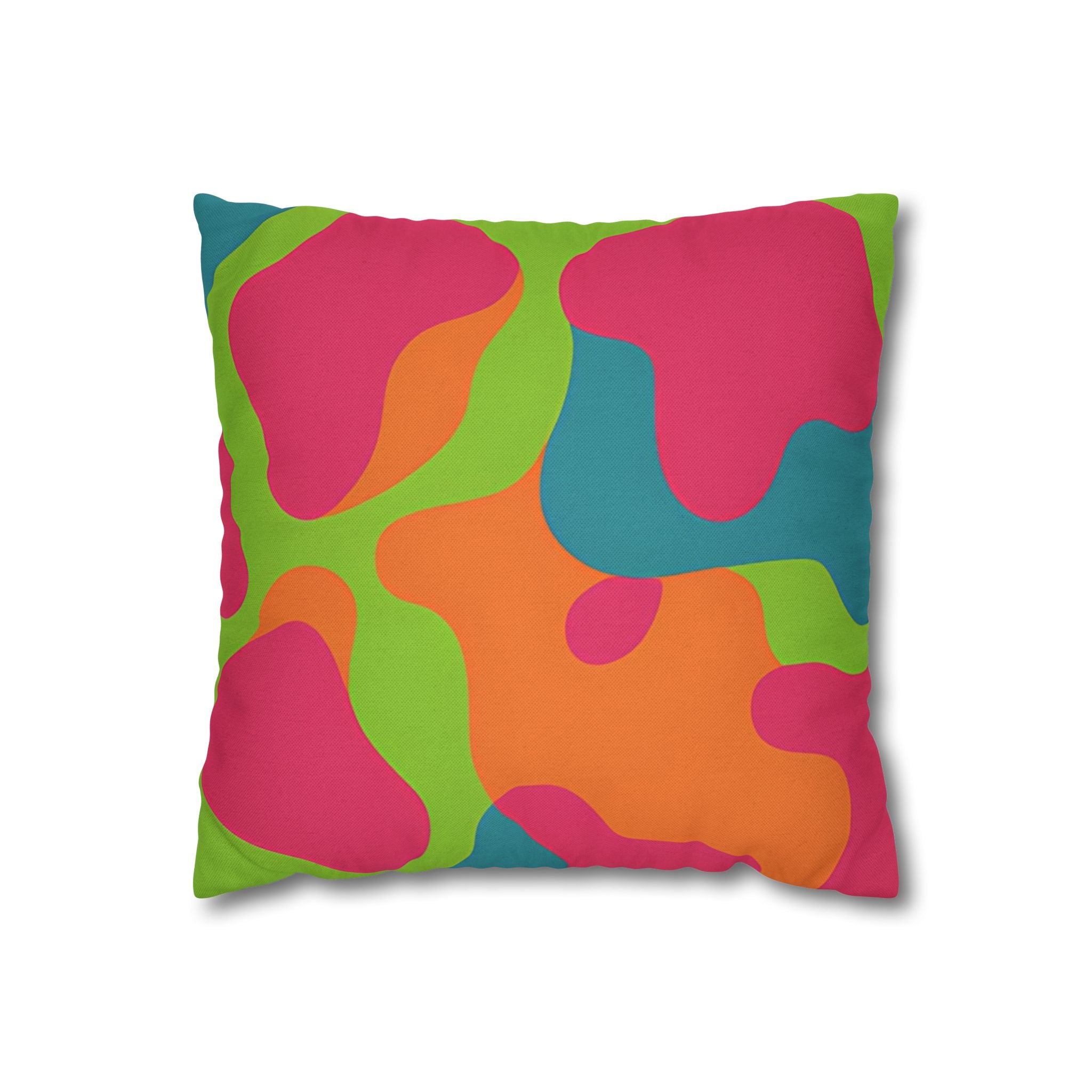 Colorful Abstract Throw Pillow, Artsulli - Art is Long, Life is Short, Home Decor, Size, 14" × 14", , , , , 30245047852736154284