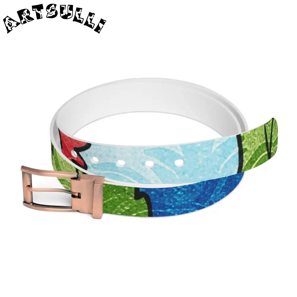 Colorful Abstract TPU Buckle Belt, Artsulli - Art is Long, Life is Short, Accessories, Material, Bronze Metal, Size, 50'', , , 28584704723760254023