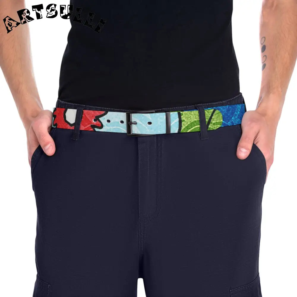 Colorful Abstract TPU Buckle Belt, Artsulli - Art is Long, Life is Short, Accessories, , , , , , , 