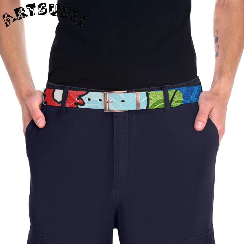 Colorful Abstract TPU Buckle Belt, Artsulli - Art is Long, Life is Short, Accessories, , , , , , , 
