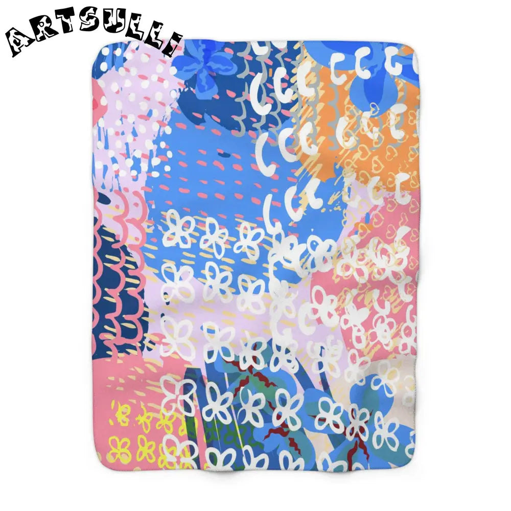 JAKKOUTTHEBXX Colorful Abstract Warm Cozy Fleece Blanket 2025
