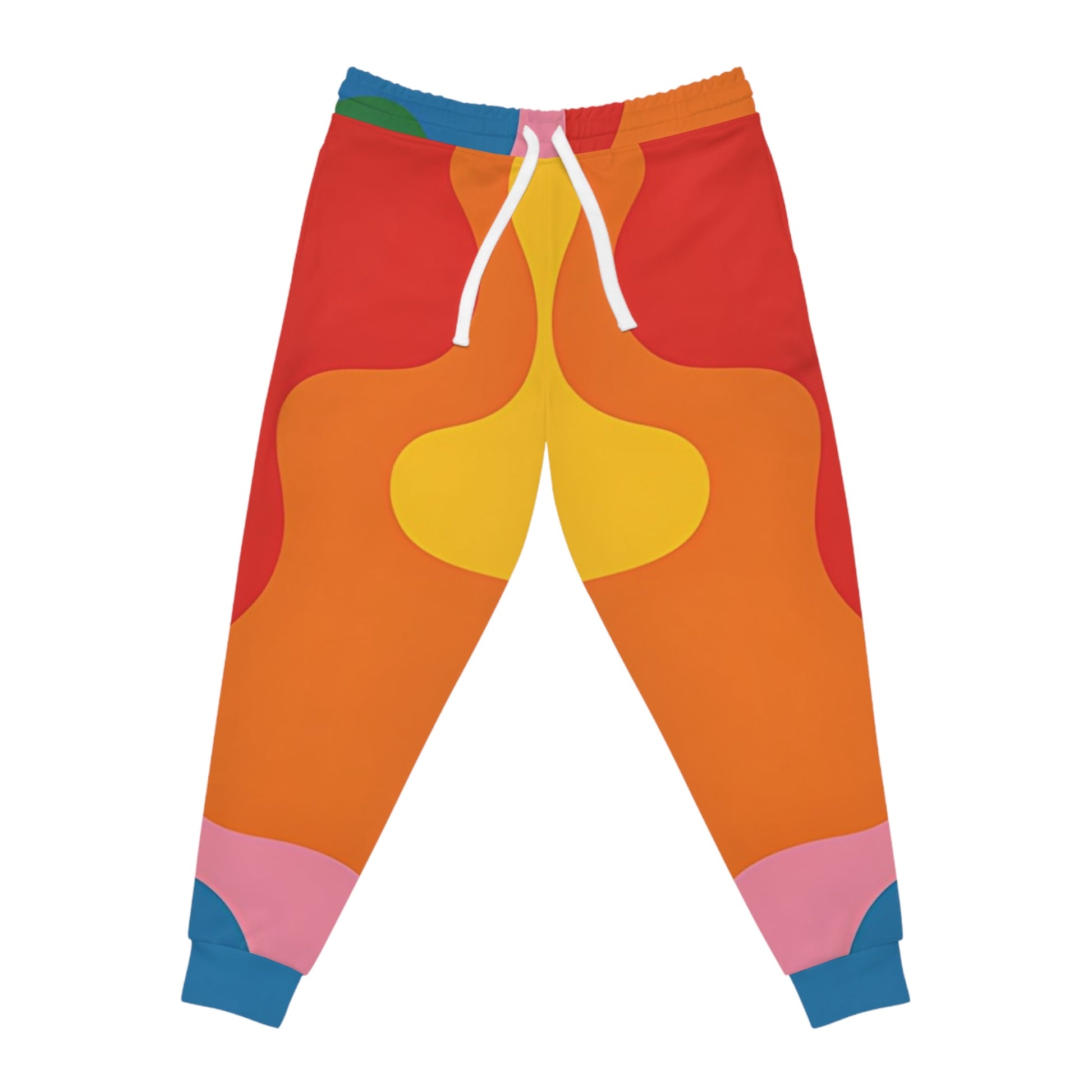 Colorful Abstract Wave Joggers, Artsulli - Art is Long, Life is Short, All Over Prints, Size, S, Color, Seam thread color automatically matched to design, , , 46631862184891944669