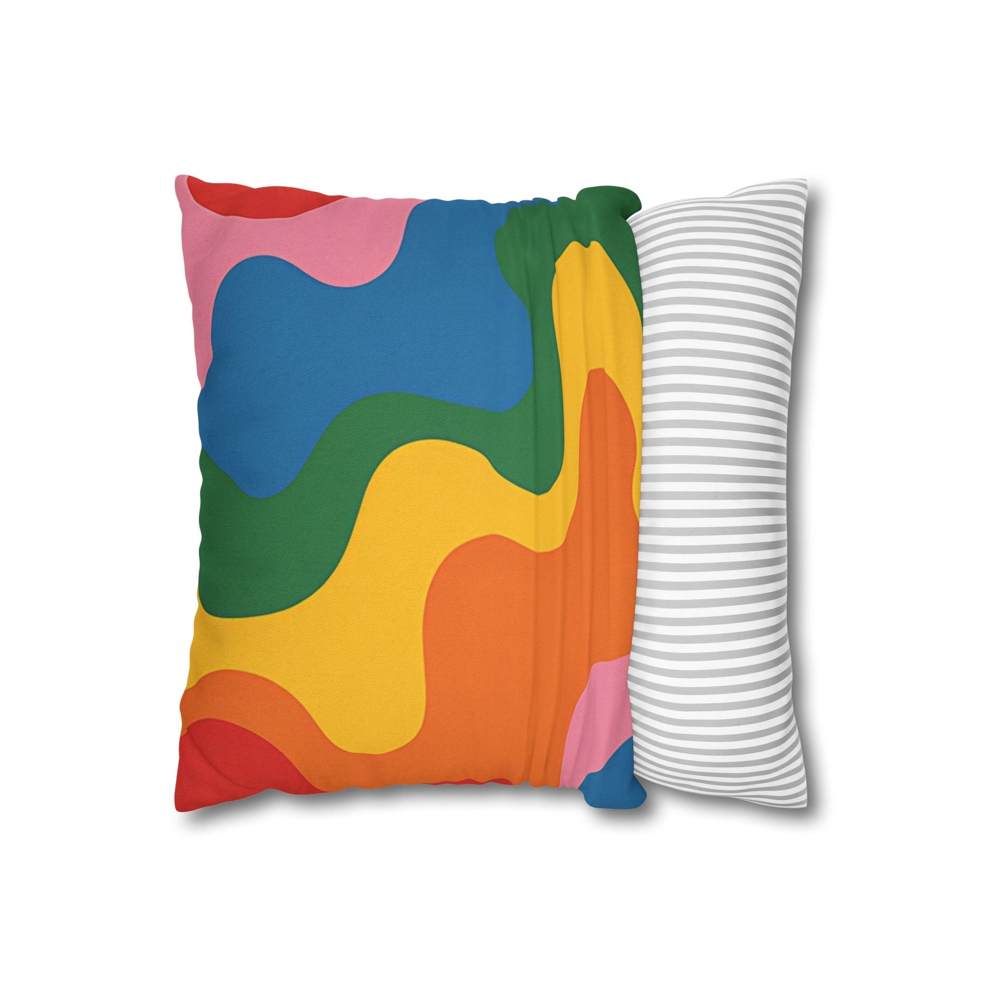 Colorful Abstract Wave Pillow, Artsulli - Art is Long, Life is Short, Home Decor, , , , , , , 