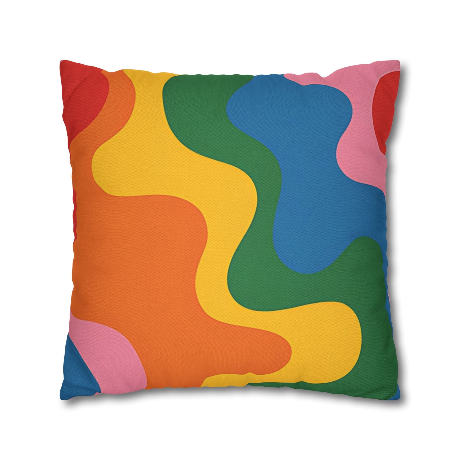 Colorful Abstract Wave Pillow, Artsulli - Art is Long, Life is Short, Home Decor, , , , , , , 