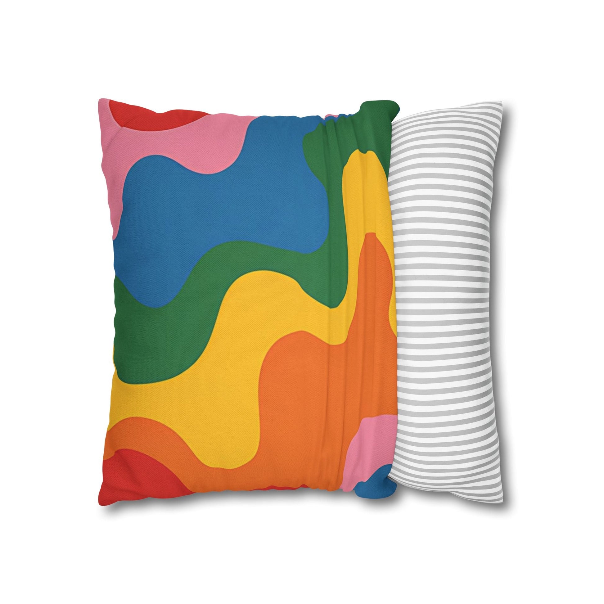 Colorful Abstract Wave Pillow, Artsulli - Art is Long, Life is Short, Home Decor, , , , , , , 
