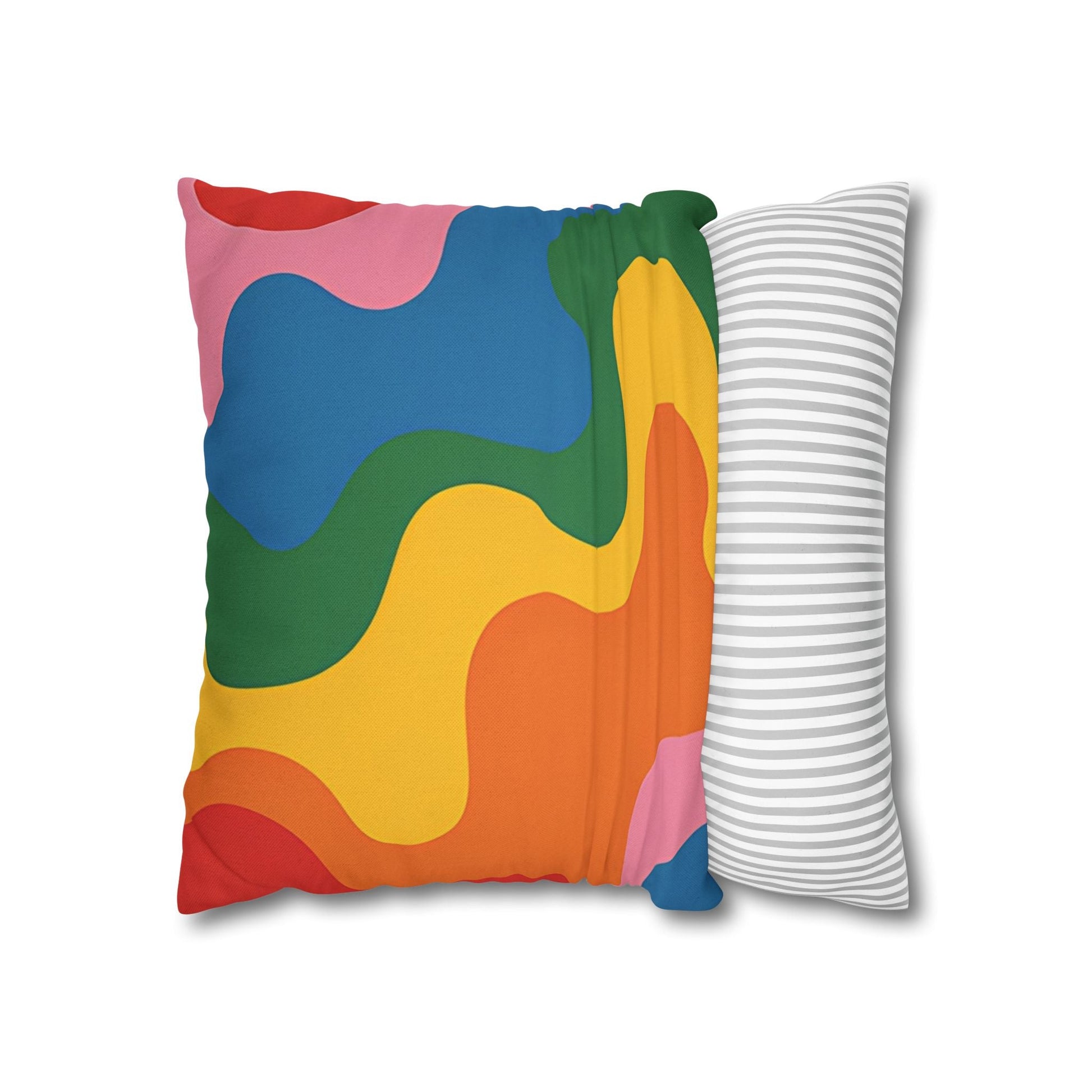 Colorful Abstract Wave Pillow, Artsulli - Art is Long, Life is Short, Home Decor, , , , , , , 
