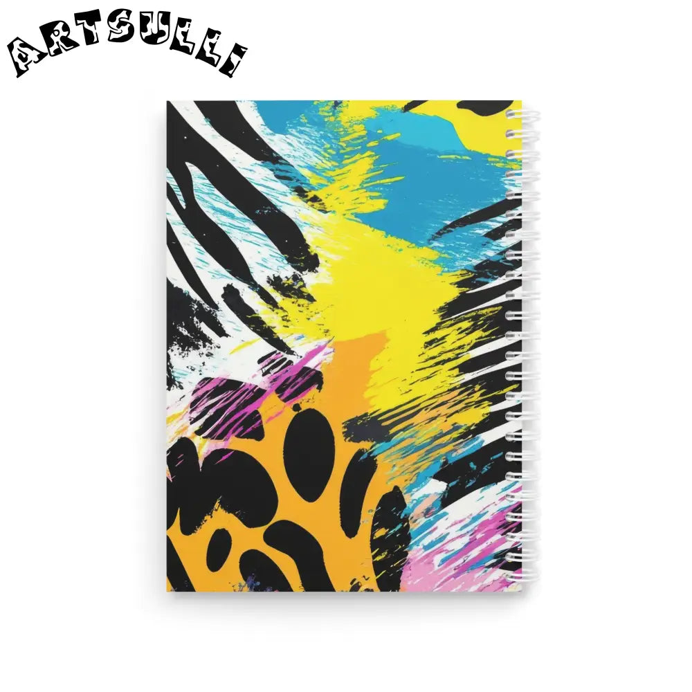 Colorful Abstract Wide Ruled Spiral Notebook, Artsulli - Art is Long, Life is Short, Paper products, , , , , , , 