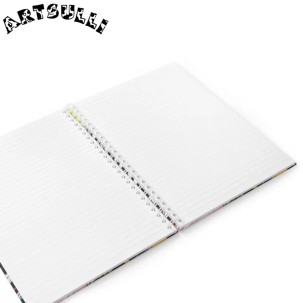 Colorful Abstract Wide Ruled Spiral Notebook, Artsulli - Art is Long, Life is Short, Paper products, , , , , , , 