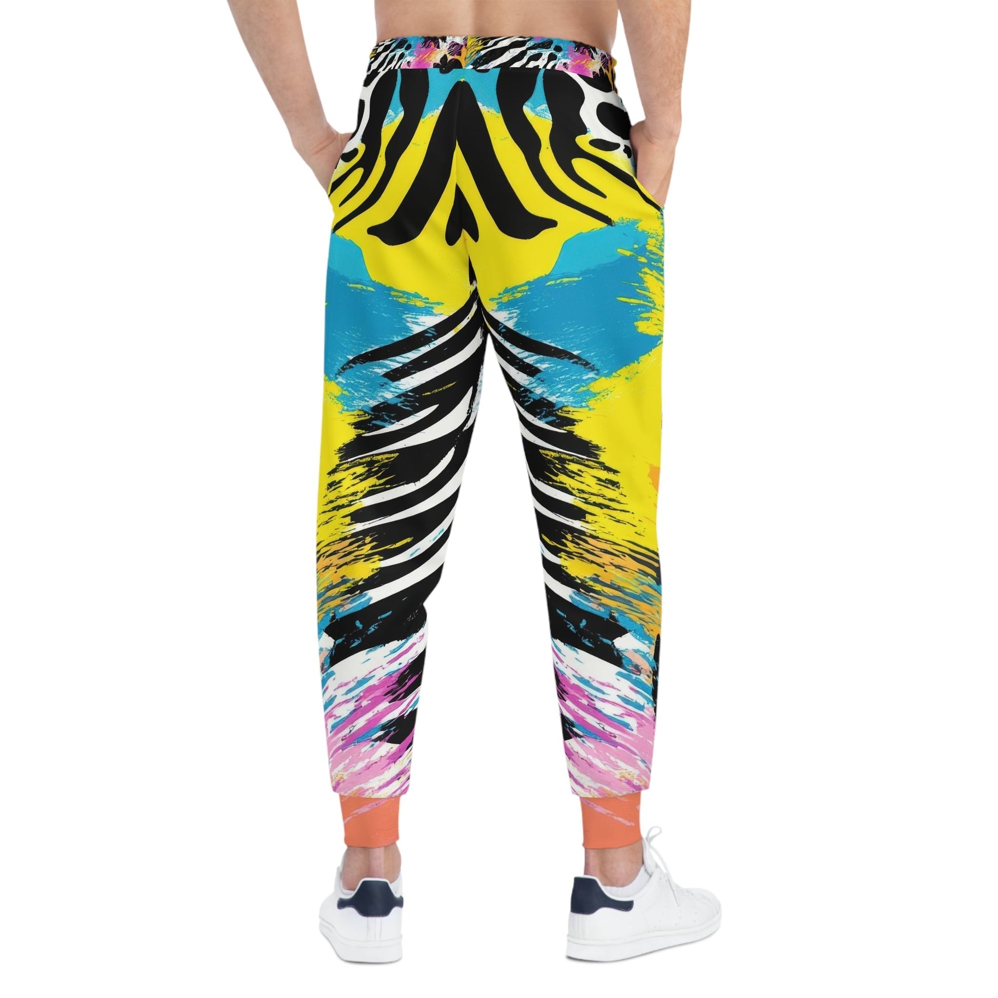 Printify Colorful Abstract Zebra Joggers 2025