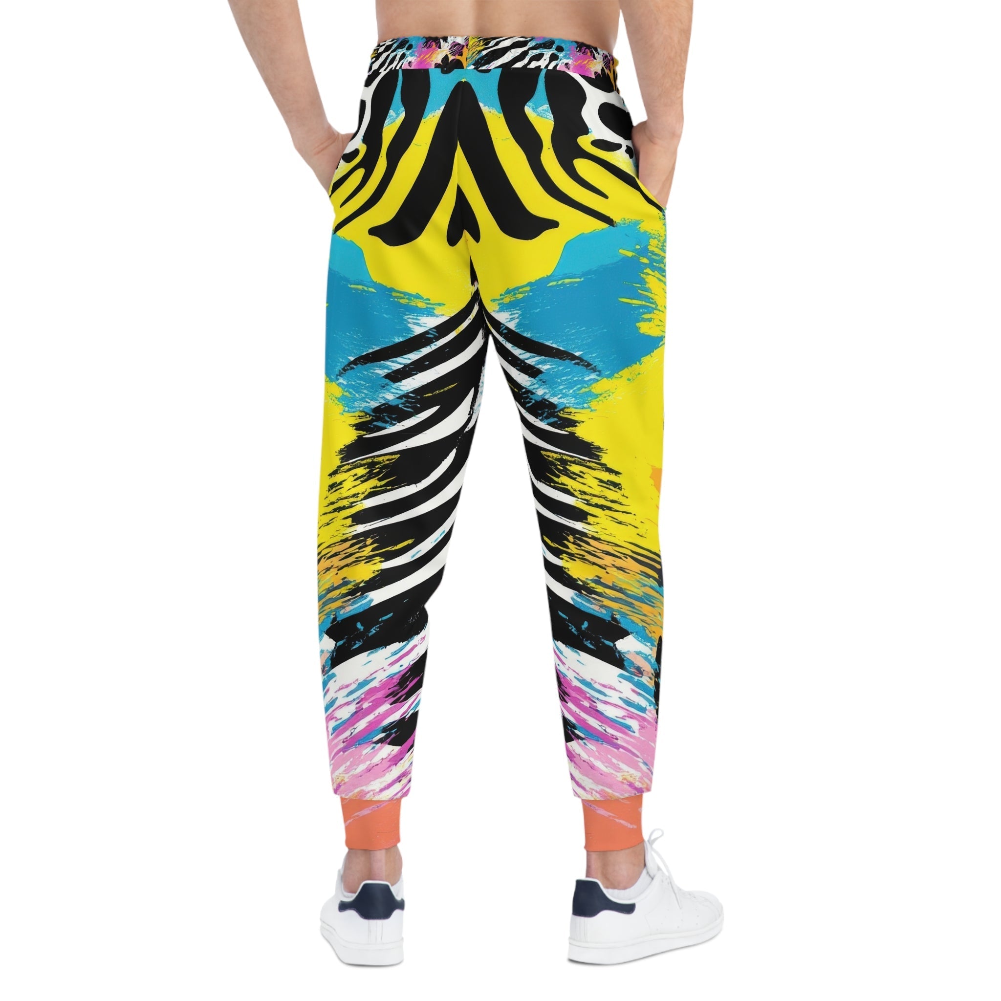 Printify Colorful Abstract Zebra Joggers 2025