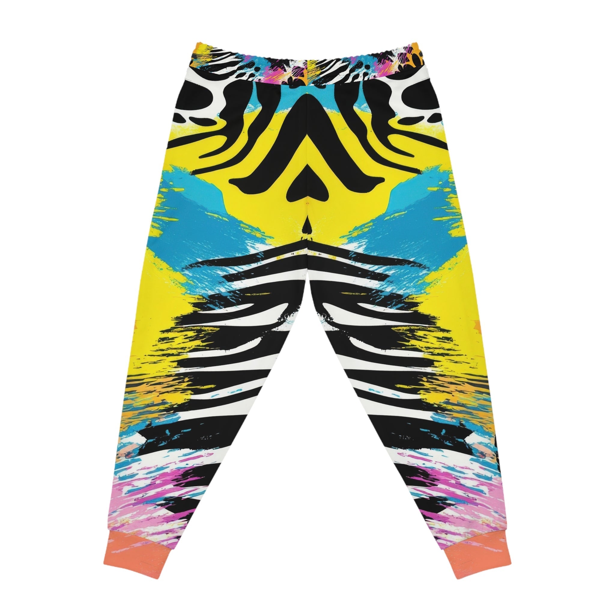 Printify Colorful Abstract Zebra Joggers 2025