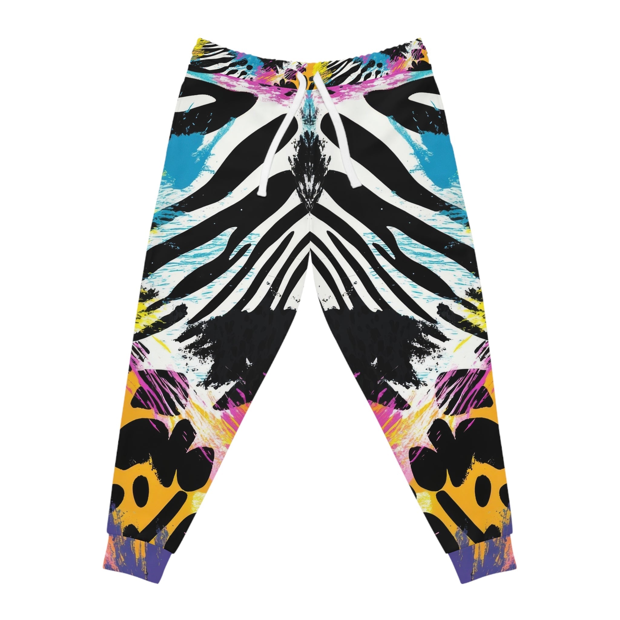 Printify Colorful Abstract Zebra Joggers 2025