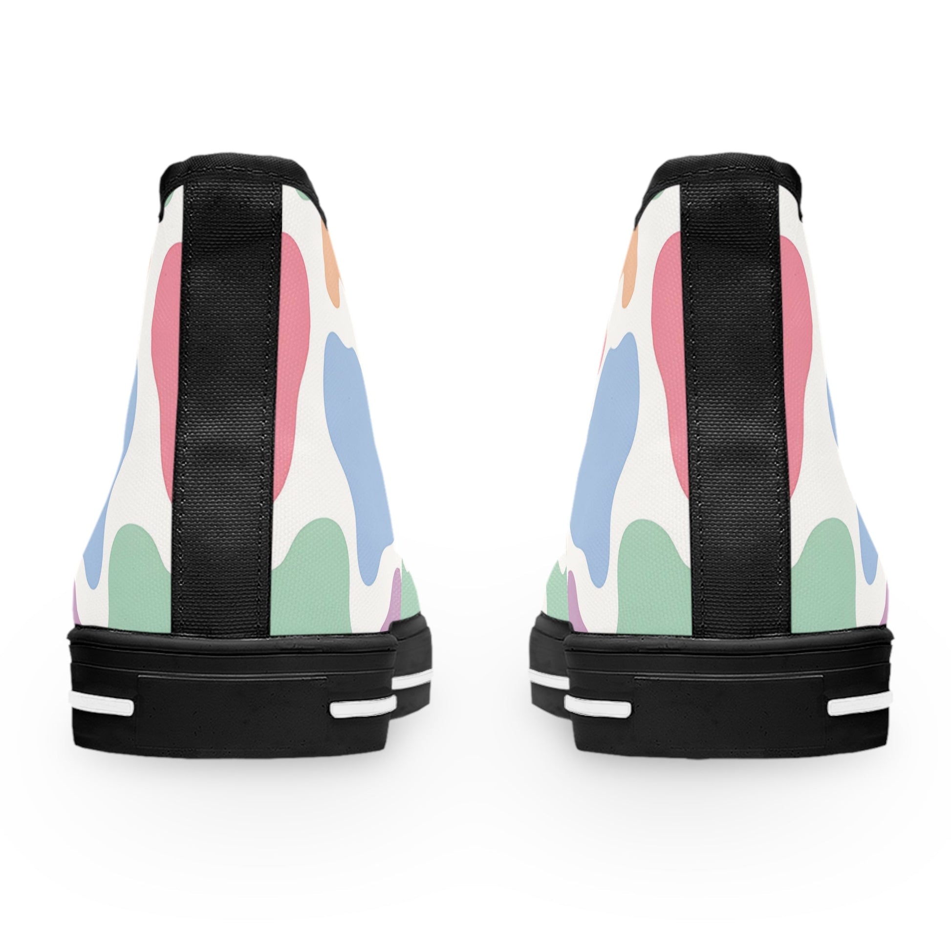 Colorful Cow Print High-Top Sneakers, Artsulli - Art is Long, Life is Short, Shoes, , , , , , , 