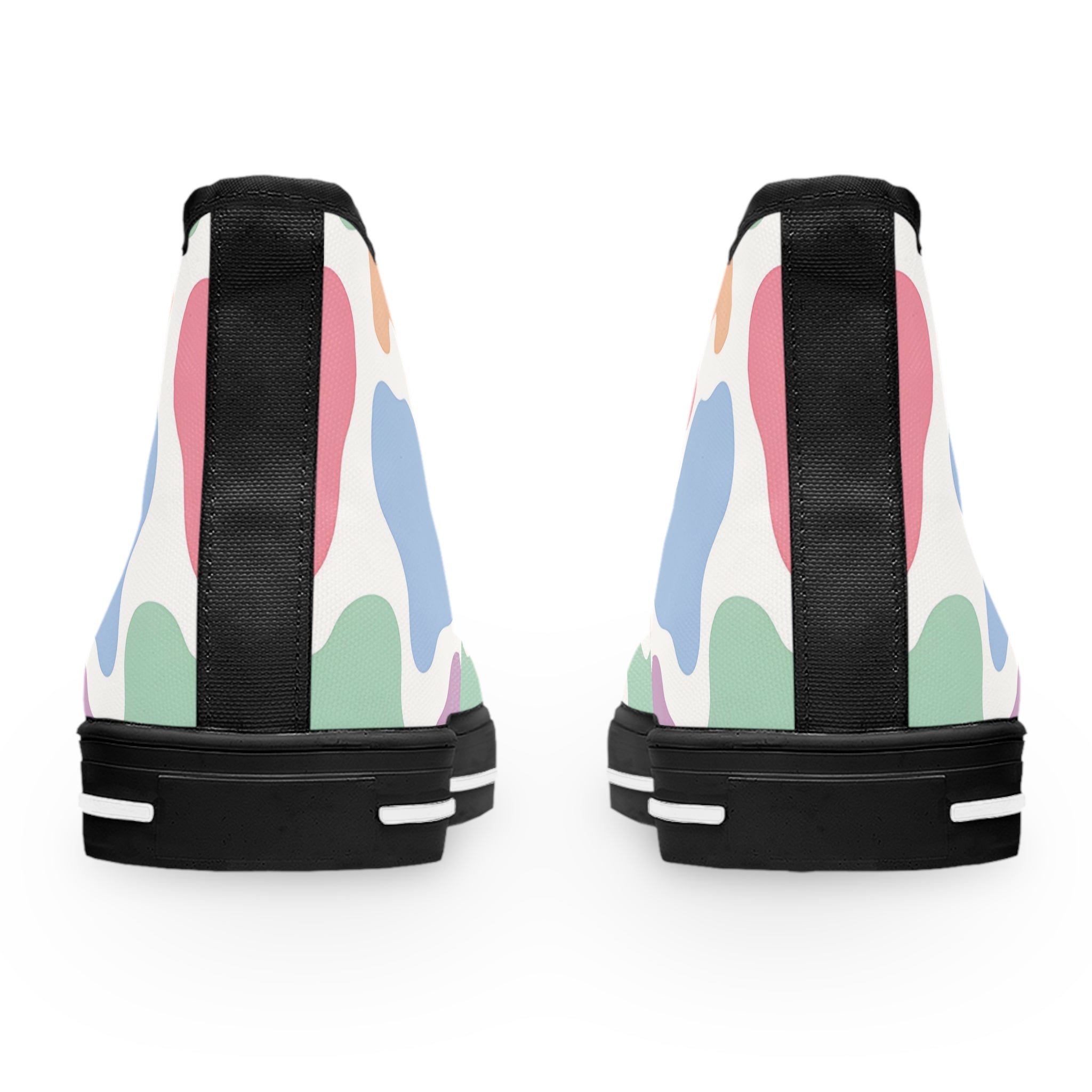 Colorful Cow Print High-Top Sneakers, Artsulli - Art is Long, Life is Short, Shoes, , , , , , , 