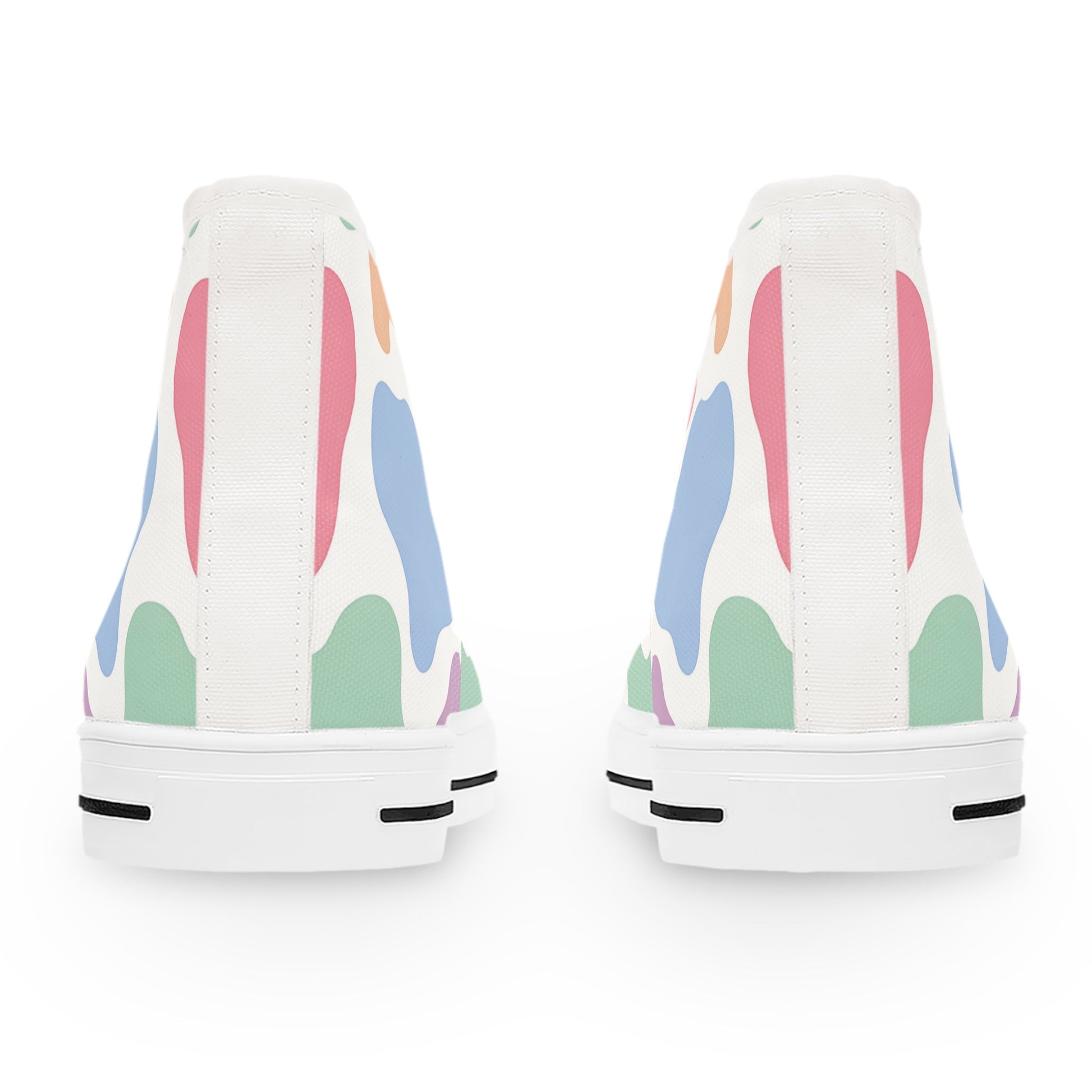 Colorful Cow Print High-Top Sneakers, Artsulli - Art is Long, Life is Short, Shoes, , , , , , , 