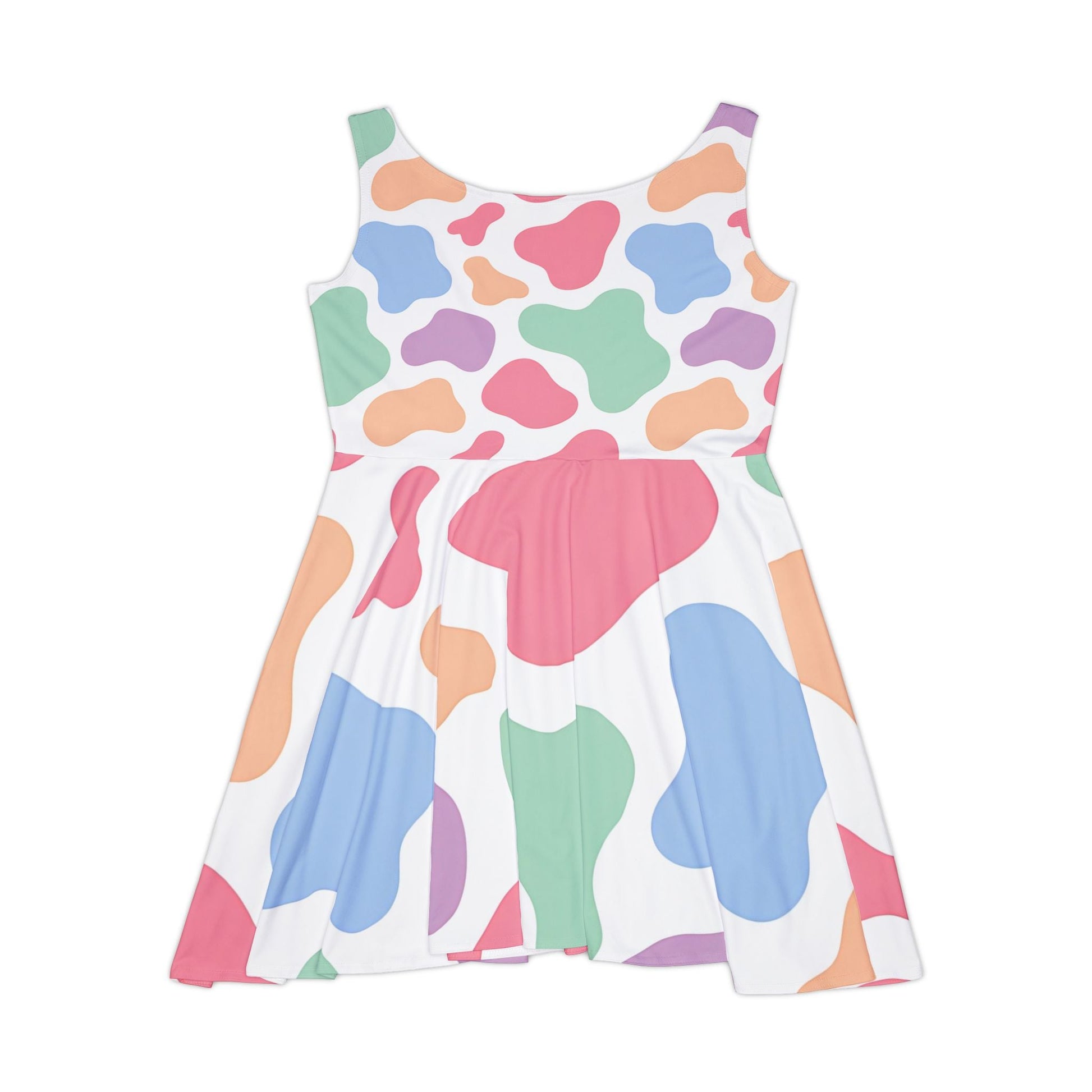 Printify Colorful Cow Print Skater Dress 2025