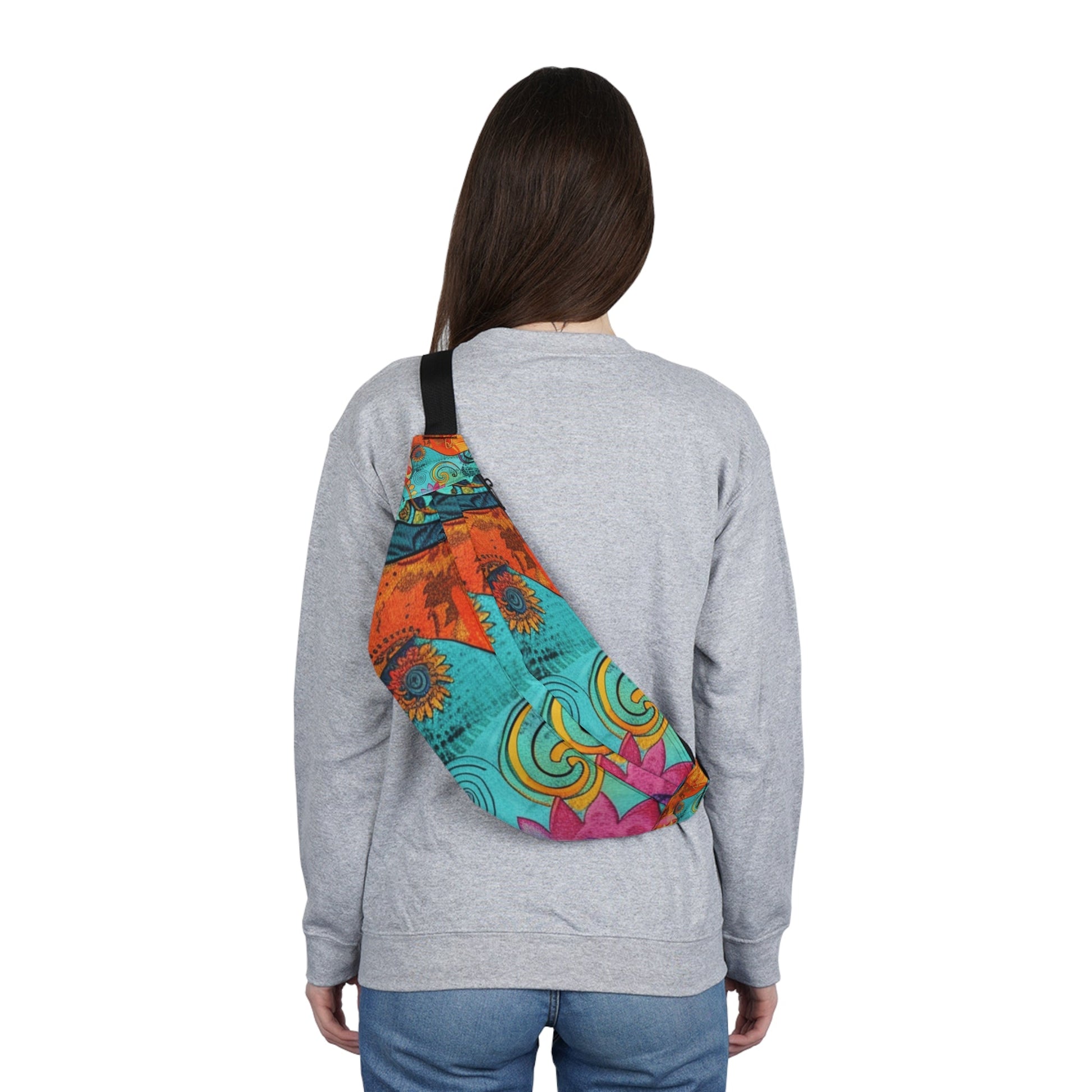 Colorful Custom Print Fanny Pack, Artsulli - Art is Long, Life is Short, Bags, , , , , , , 