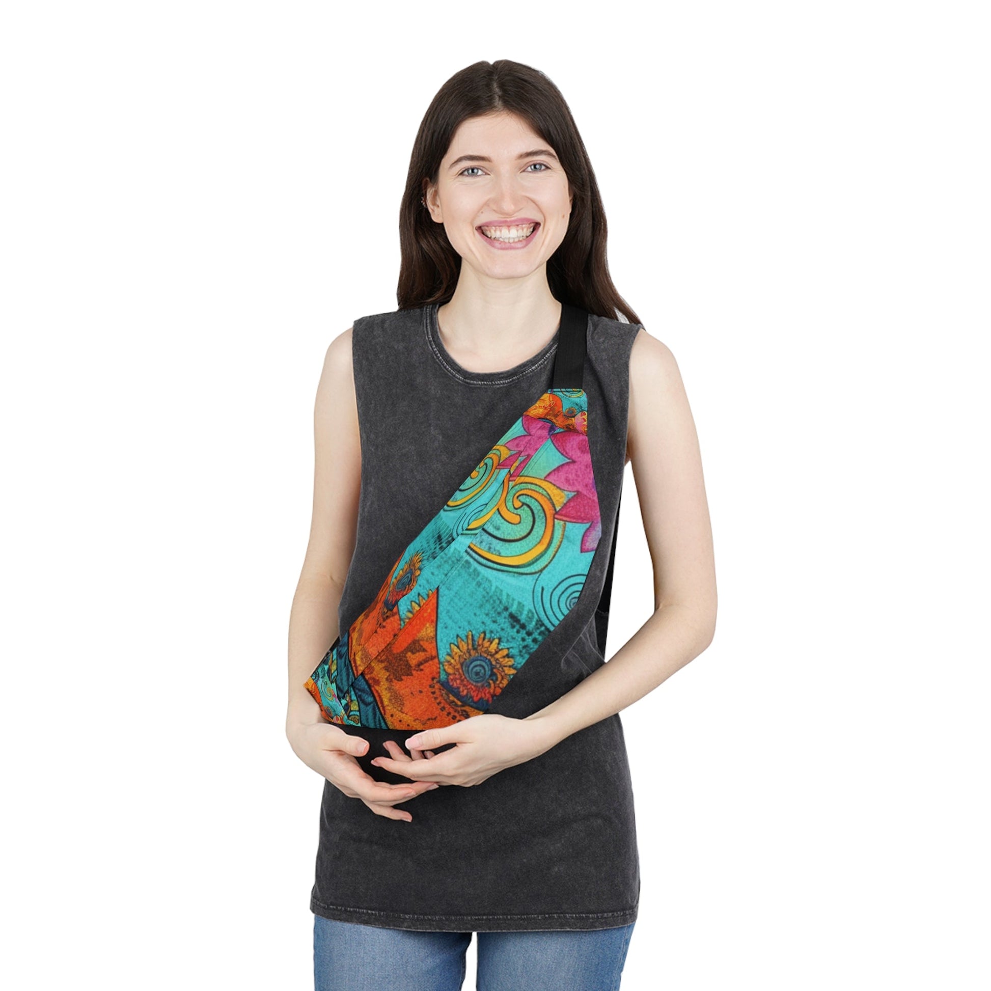 Colorful Custom Print Fanny Pack, Artsulli - Art is Long, Life is Short, Bags, , , , , , , 