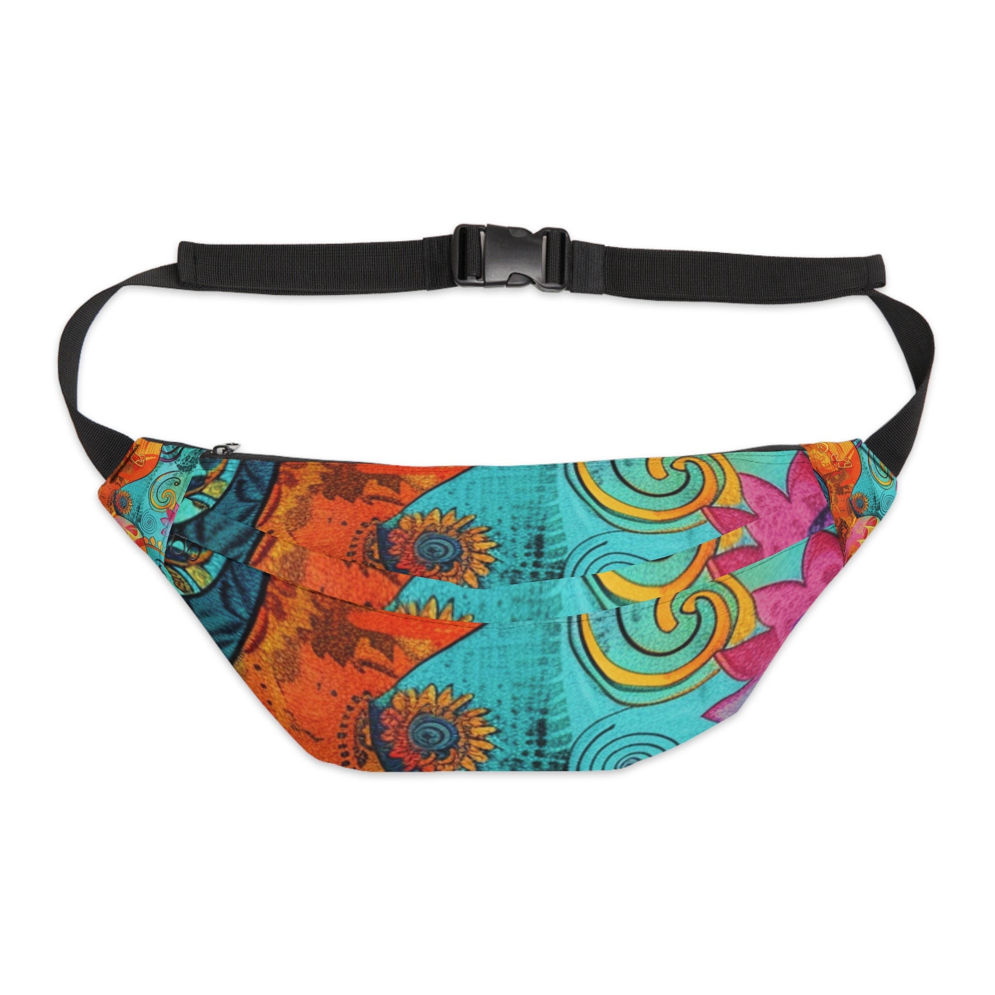 Colorful Custom Print Fanny Pack, Artsulli - Art is Long, Life is Short, Bags, Size, 8" × 9" × 4'', , , , , 30832733656747353216