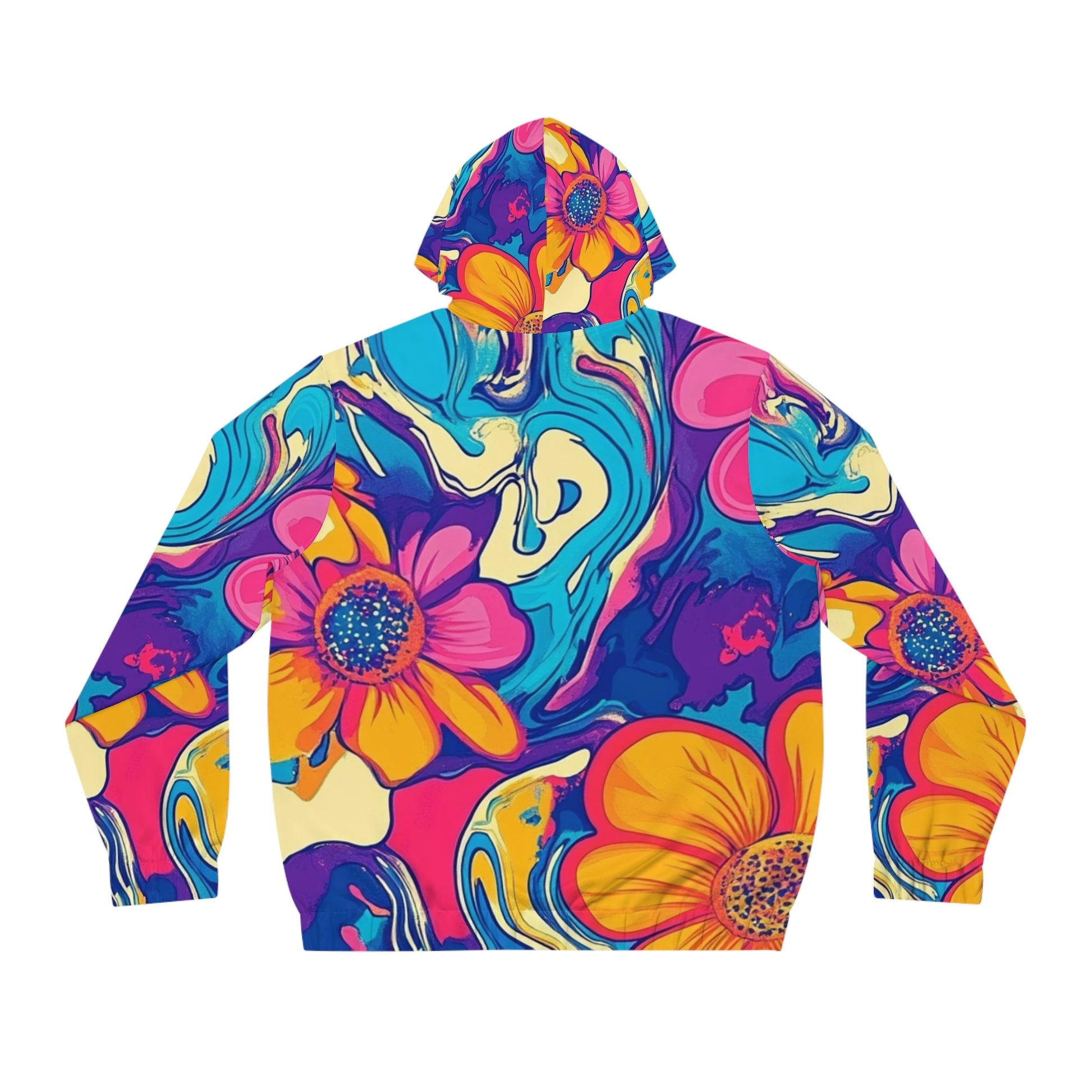 Colorful Floral Abstract Zip Hoodie, Artsulli - Art is Long, Life is Short, All Over Prints, , , , , , , 