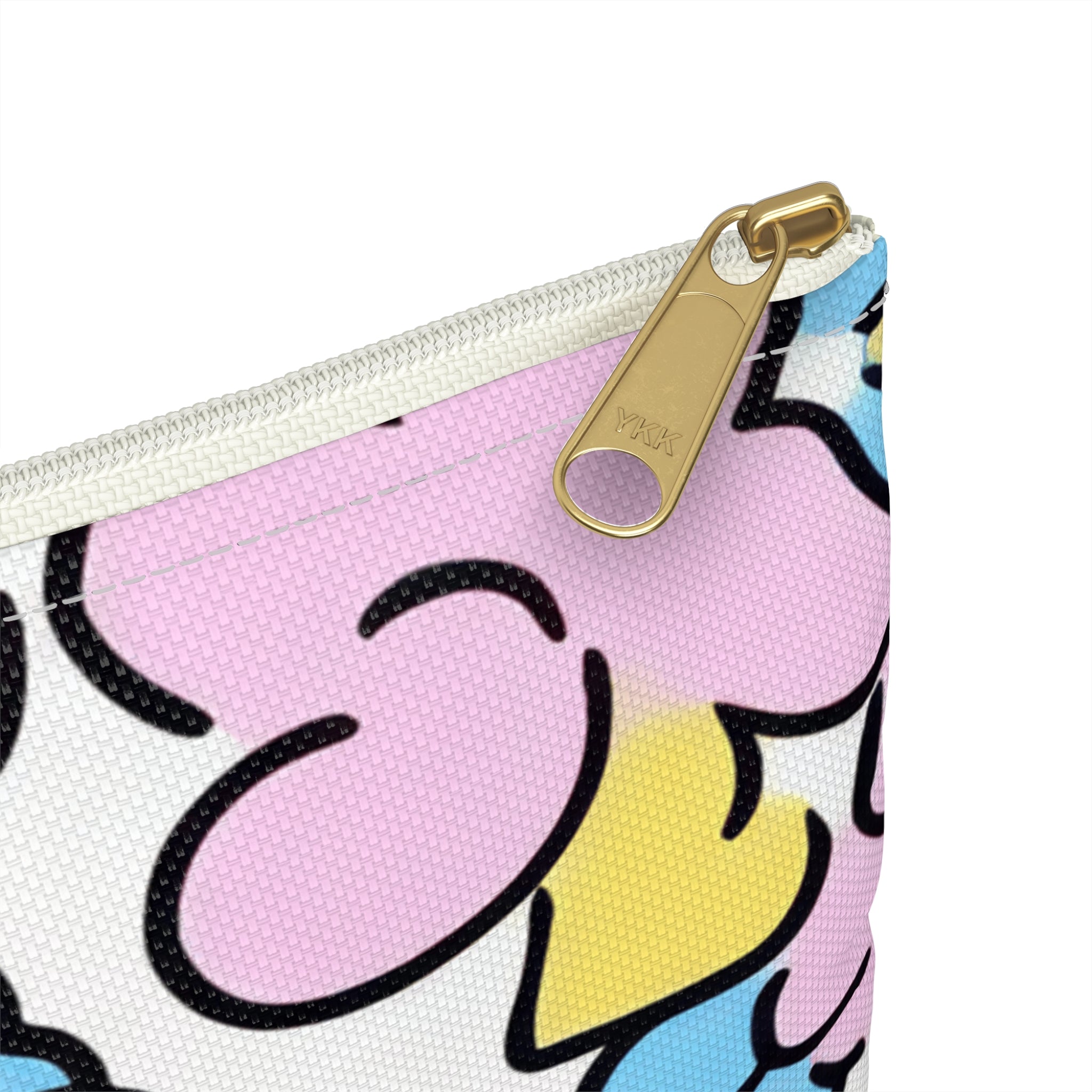 Colorful Floral Accessory Pouch, Artsulli - Art is Long, Life is Short, Bags, , , , , , , 