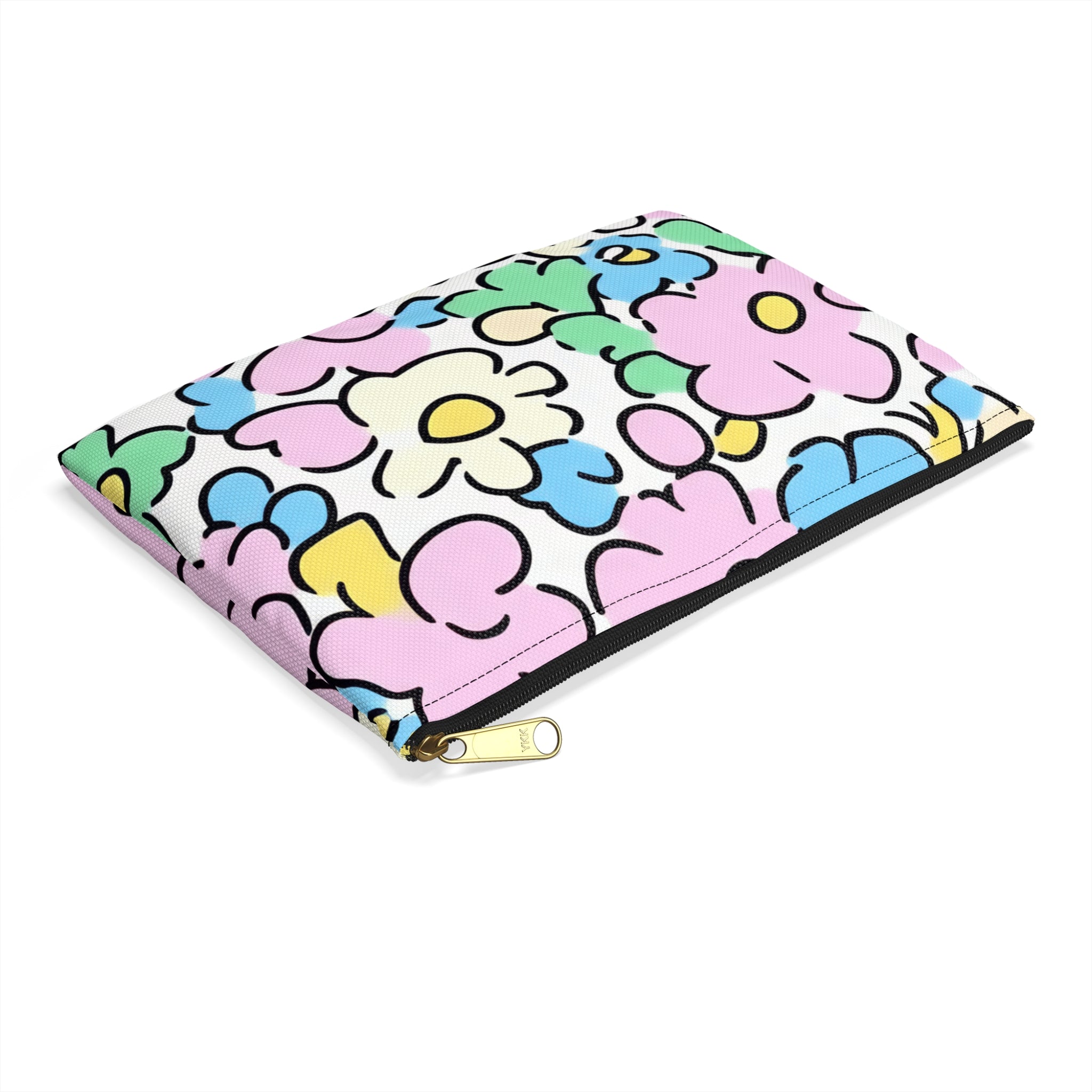 Colorful Floral Accessory Pouch, Artsulli - Art is Long, Life is Short, Bags, , , , , , , 