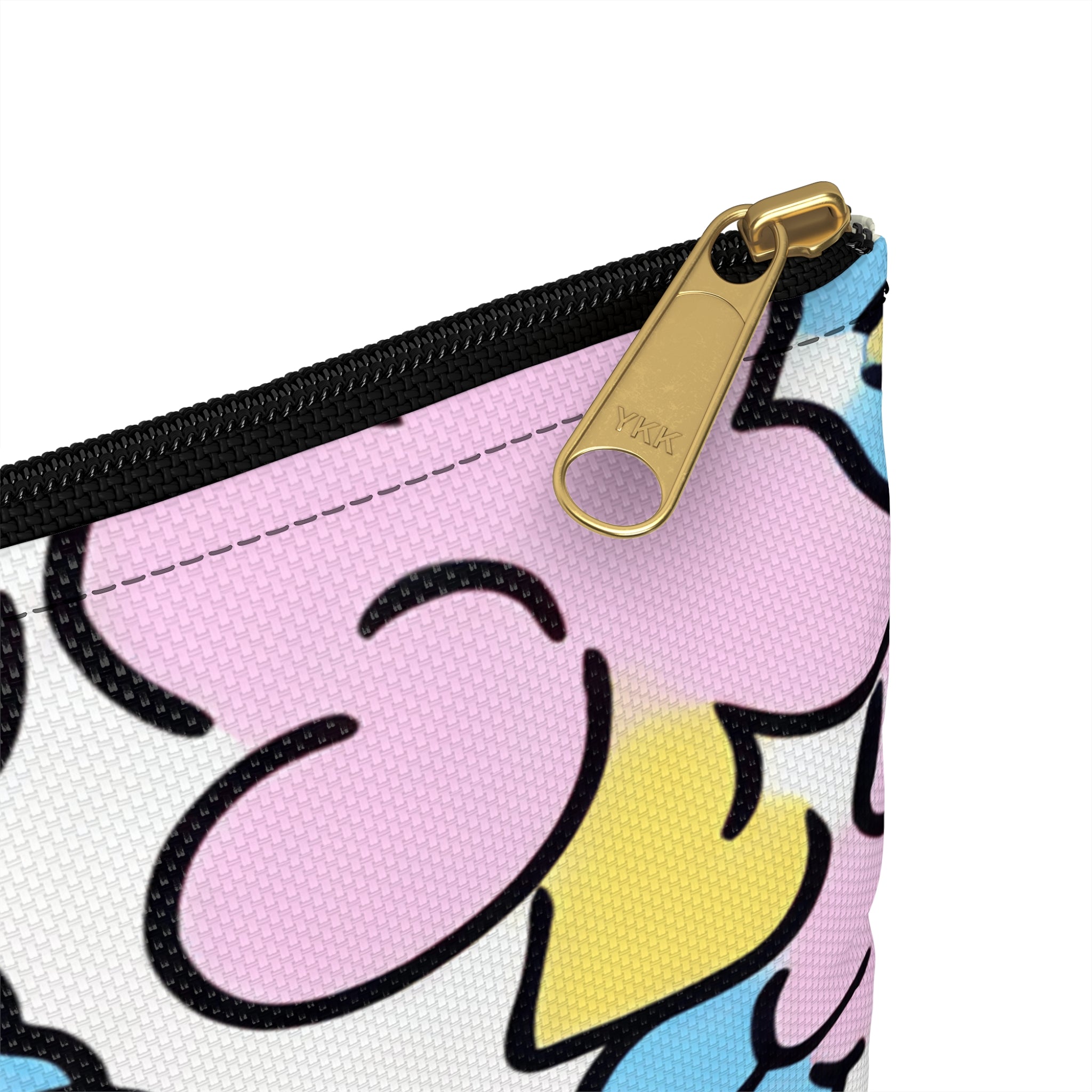 Colorful Floral Accessory Pouch, Artsulli - Art is Long, Life is Short, Bags, , , , , , , 