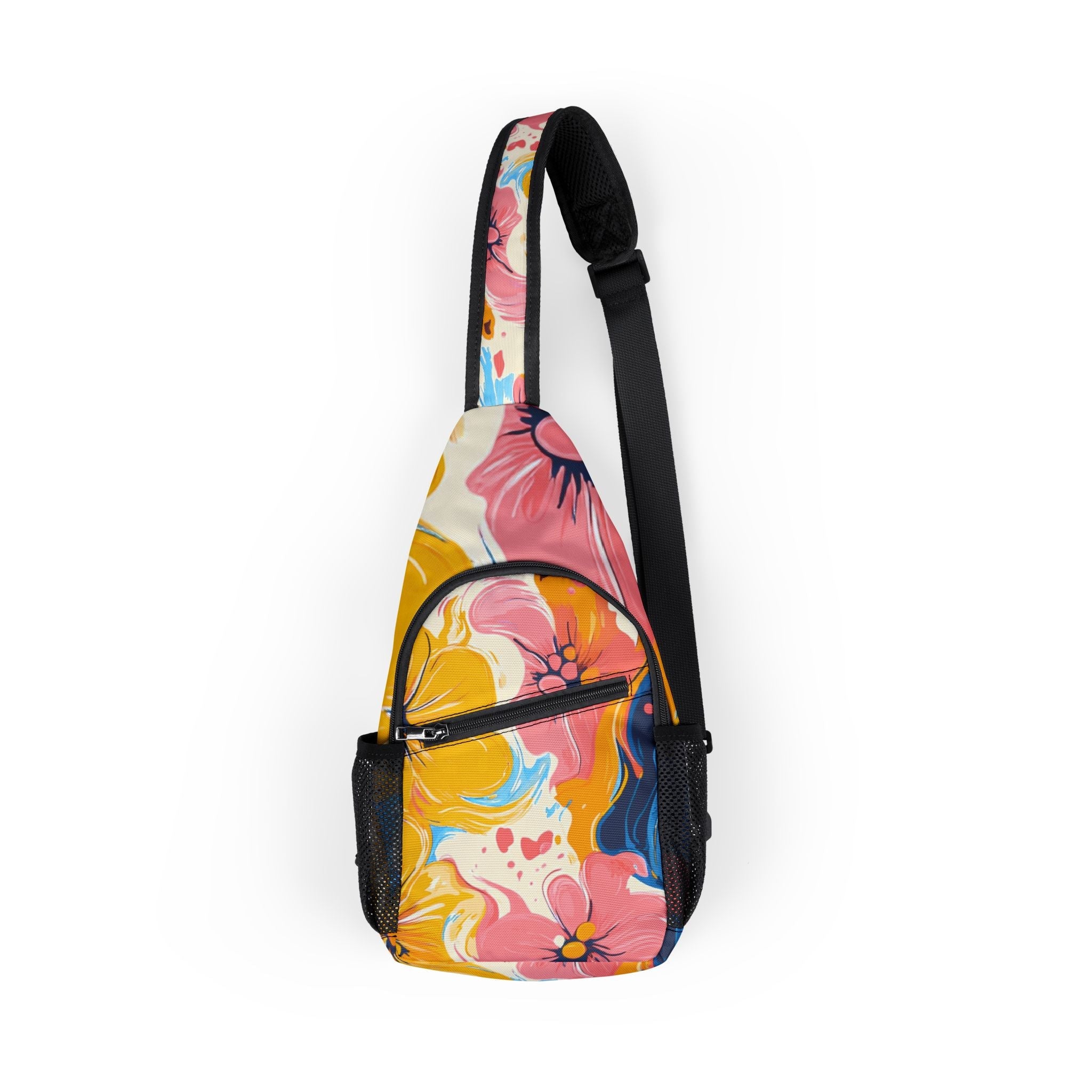 Colorful Floral and Abstract Chest Bag, Artsulli - Art is Long, Life is Short, Bags, Size, One size, , , , , 22056862125319702183