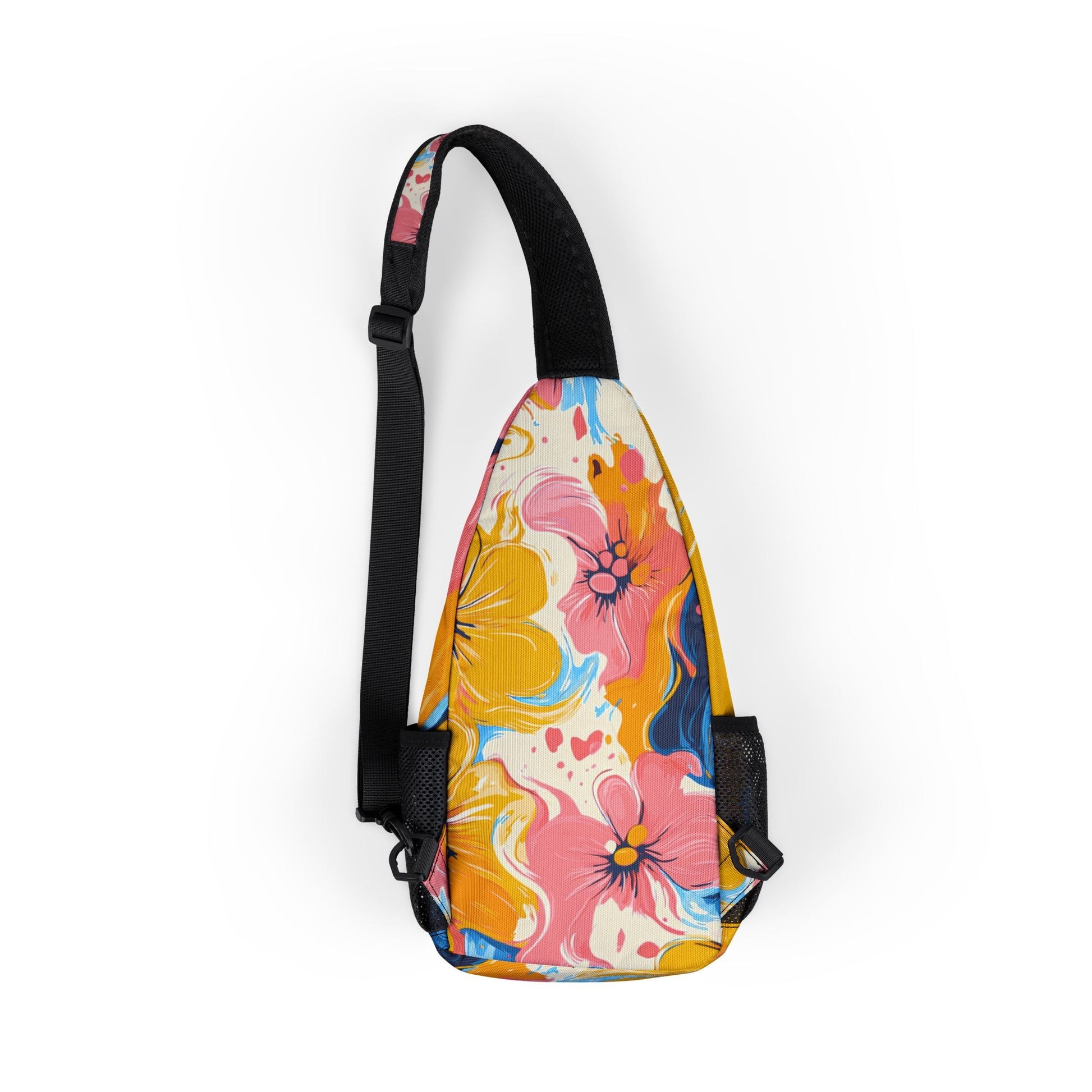 Colorful Floral and Abstract Chest Bag, Artsulli - Art is Long, Life is Short, Bags, , , , , , , 