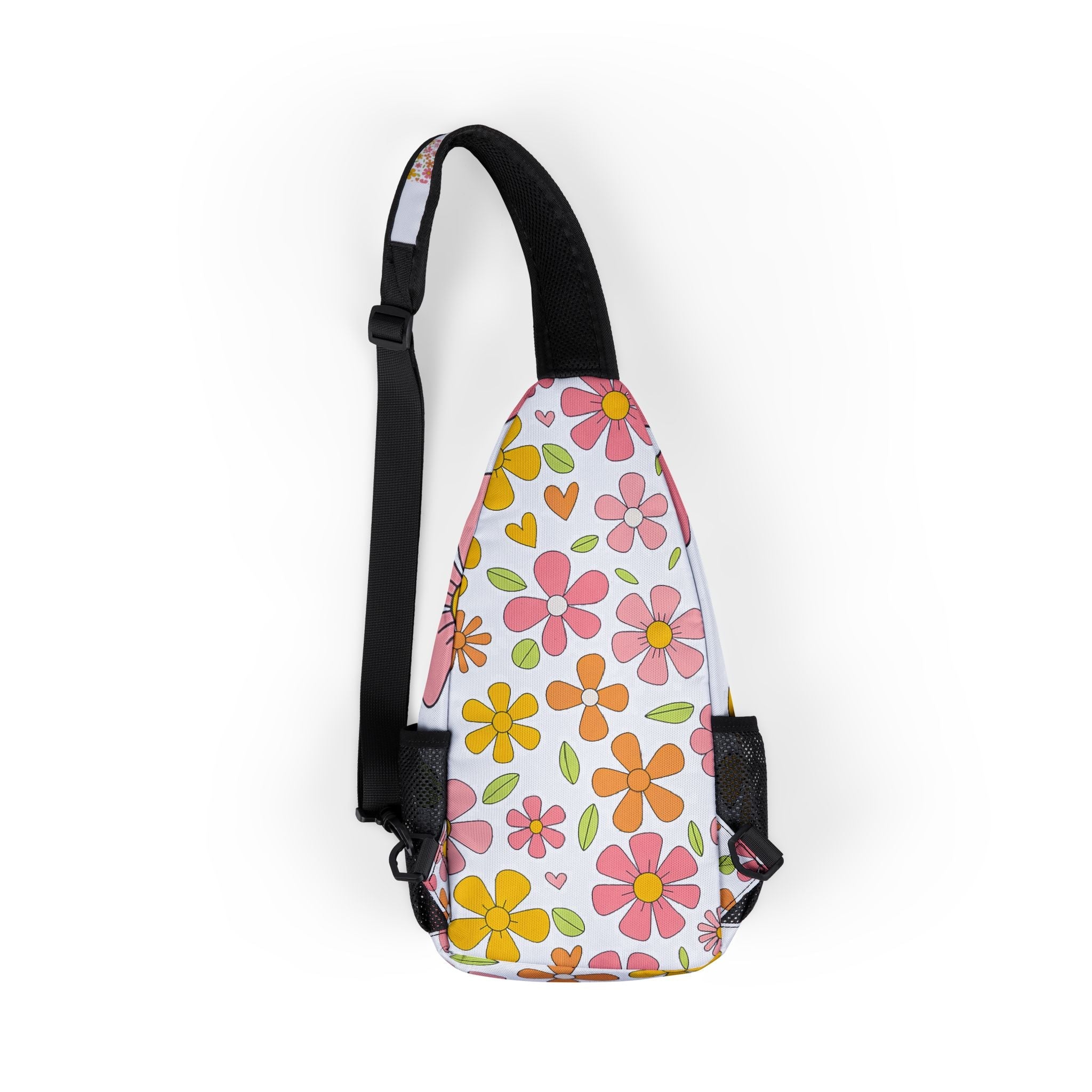 Colorful Floral and Heart Chest Bag, Artsulli - Art is Long, Life is Short, Bags, , , , , , , 