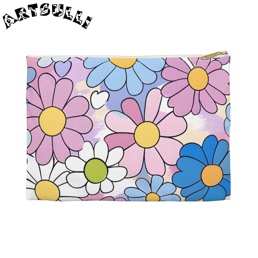 JAKKOUTTHEBXX Colorful Floral Artistic Work Zippered Pouch 2025