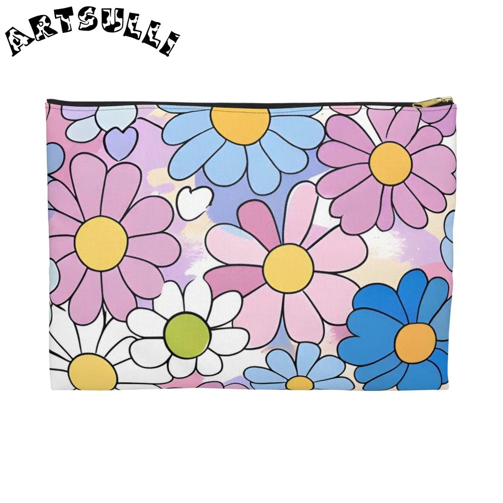 JAKKOUTTHEBXX Colorful Floral Artistic Work Zippered Pouch 2025