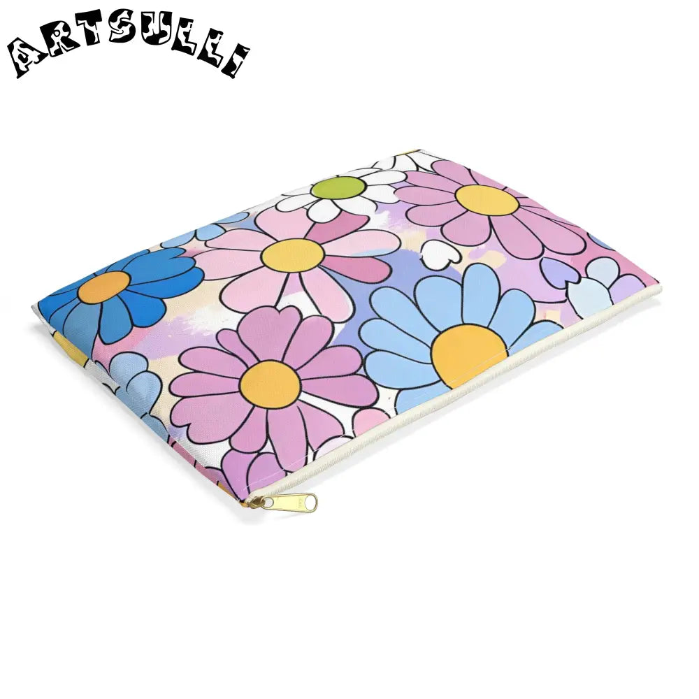 JAKKOUTTHEBXX Colorful Floral Artistic Work Zippered Pouch 2025