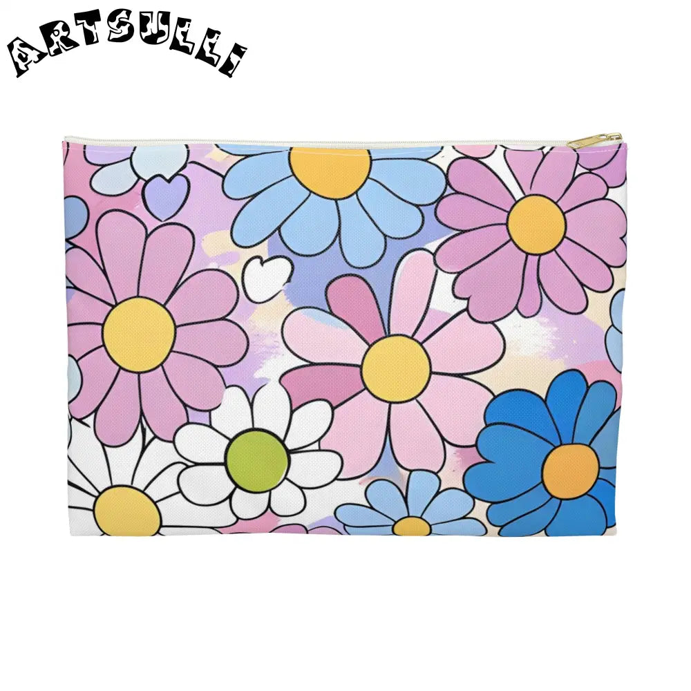 JAKKOUTTHEBXX Colorful Floral Artistic Work Zippered Pouch 2025