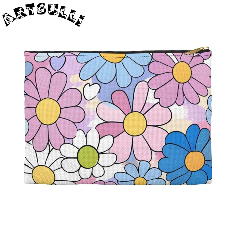 JAKKOUTTHEBXX Colorful Floral Artistic Work Zippered Pouch 2025