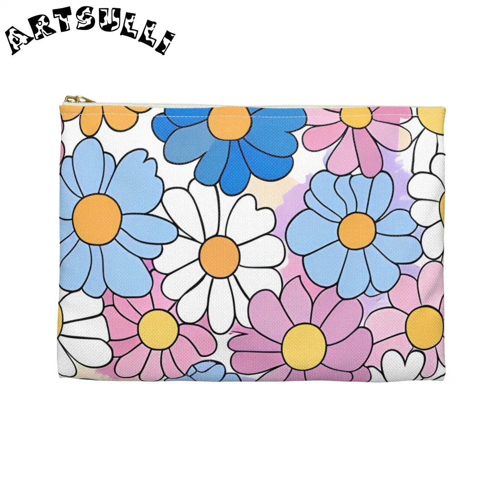 JAKKOUTTHEBXX Colorful Floral Artistic Work Zippered Pouch 2025