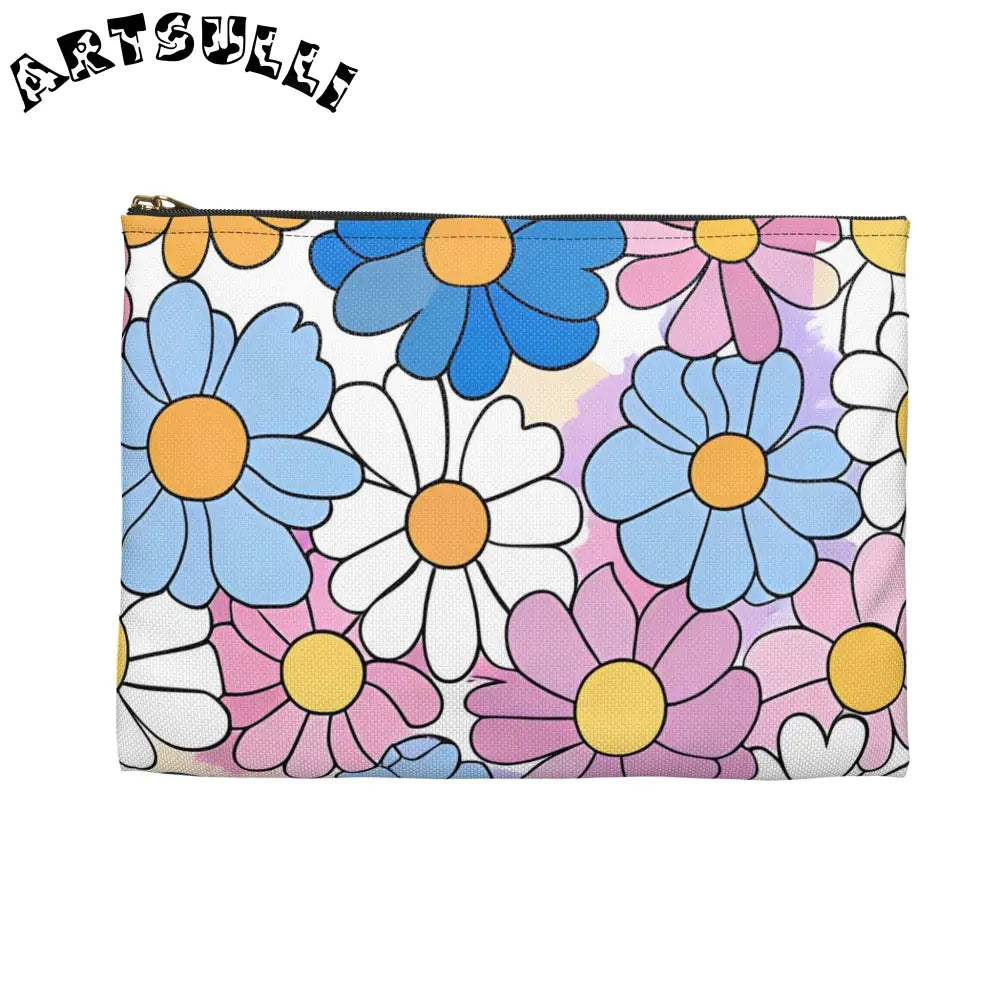 JAKKOUTTHEBXX Colorful Floral Artistic Work Zippered Pouch 2025