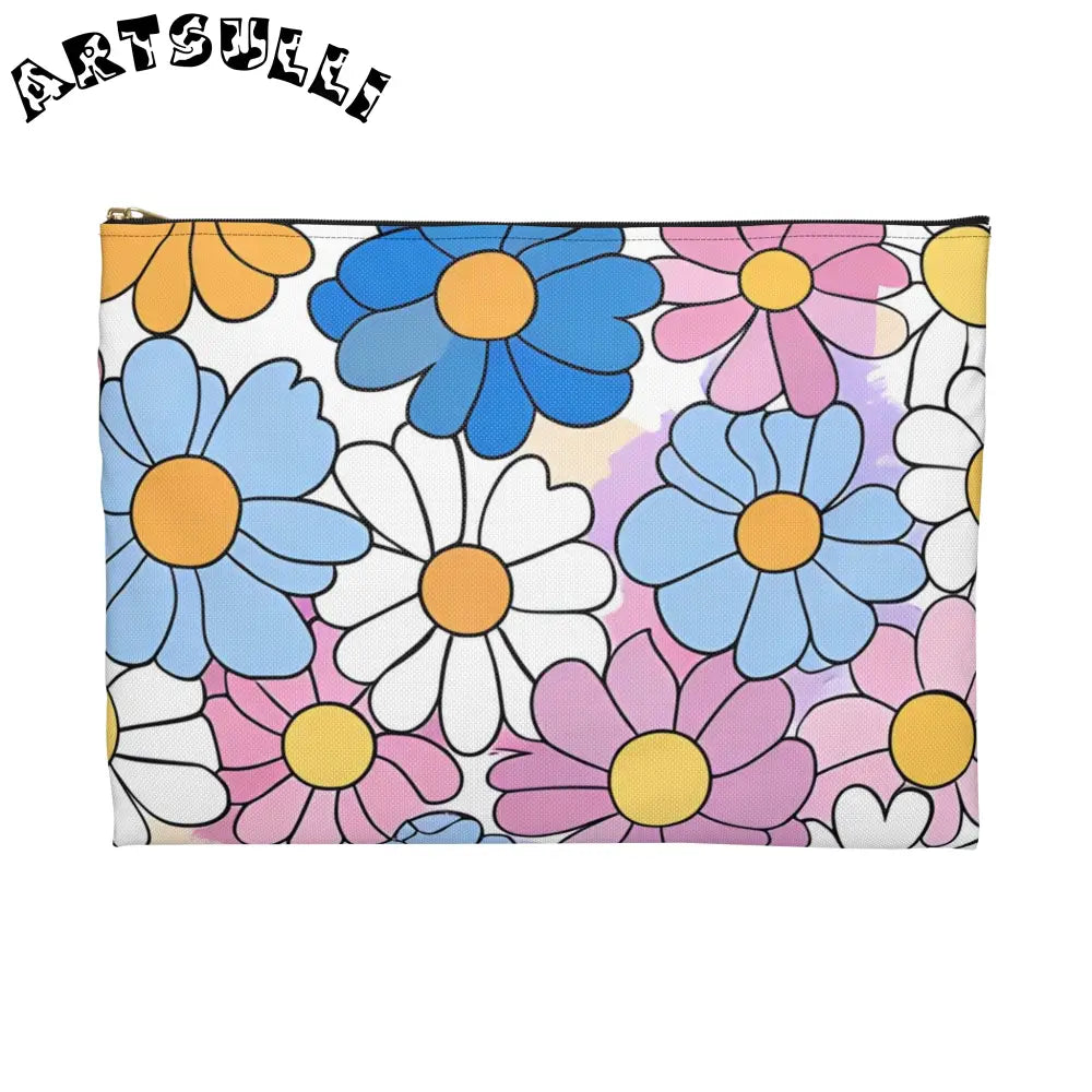 JAKKOUTTHEBXX Colorful Floral Artistic Work Zippered Pouch 2025